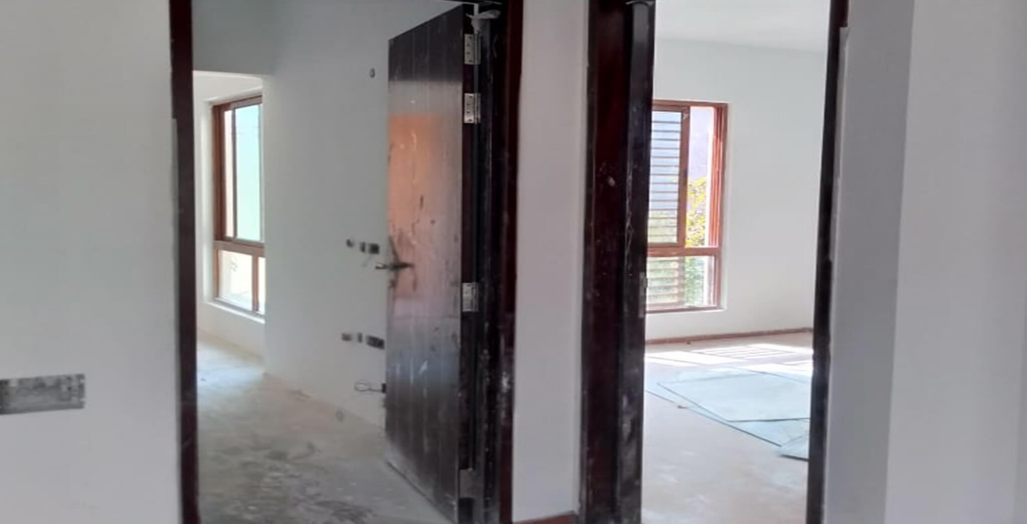 Nov 2018 - Villas wooden door installation work-in-progress