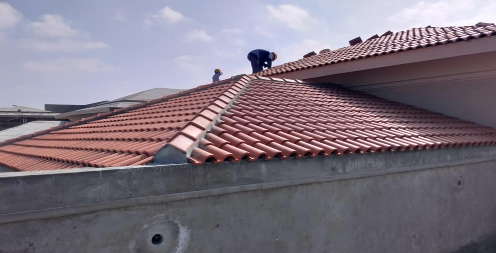 Nov 2018 - Villas Roof tiling work-in-progress