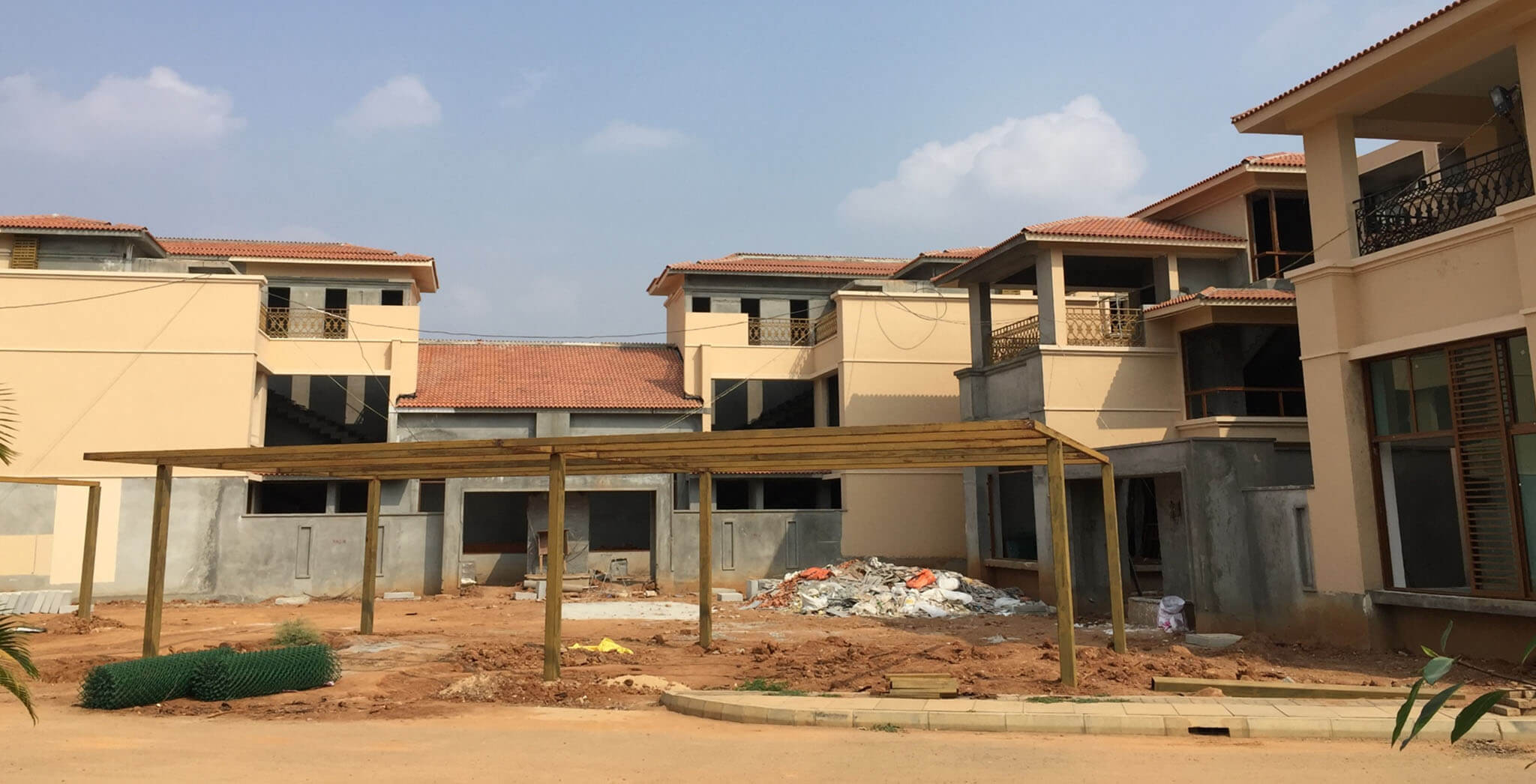 Dec 2018 - A Cluster: Car parking and External painting work-in-progress