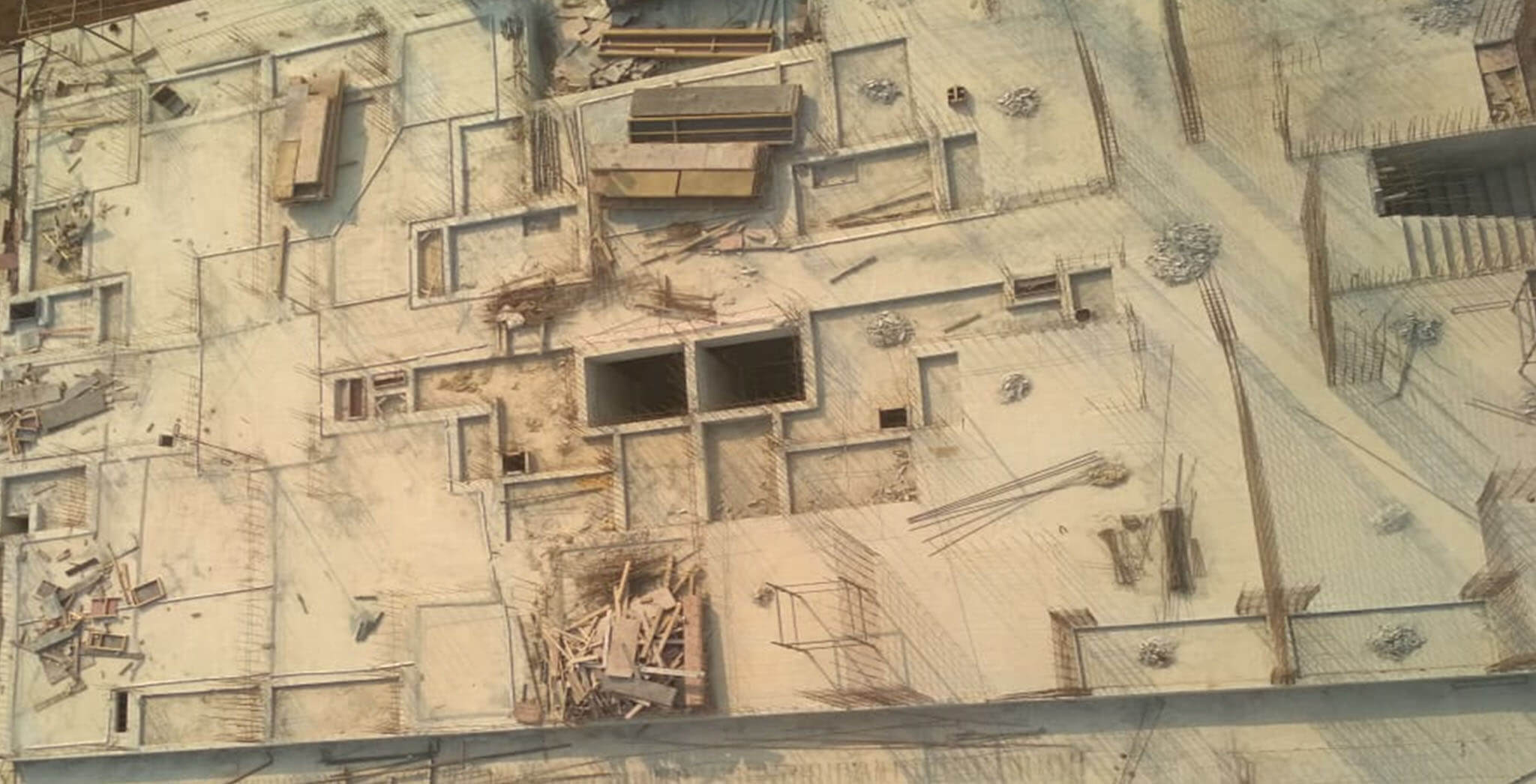 Apr 2019 - N-Block: Ground Floor slab completed