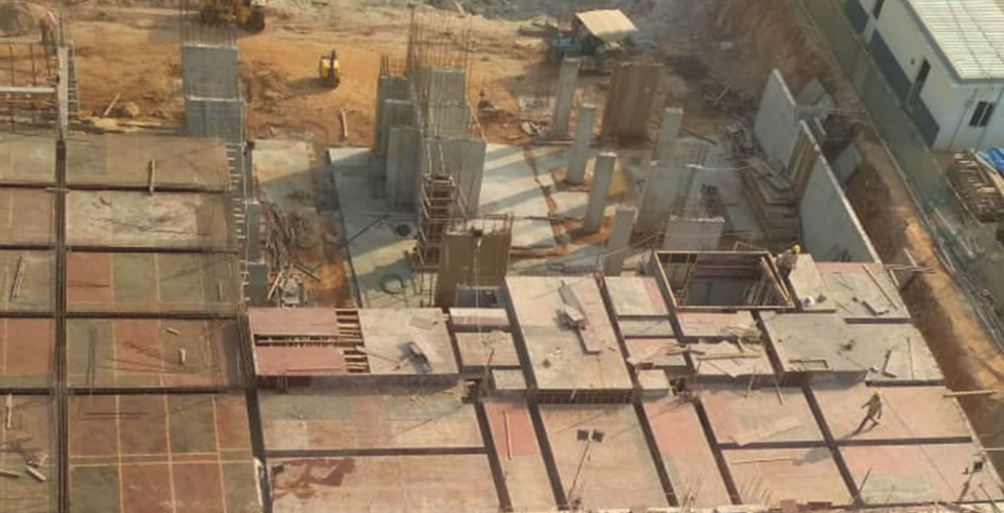 Apr 2019 - O-Block: Ground Floor slab work-in-progress