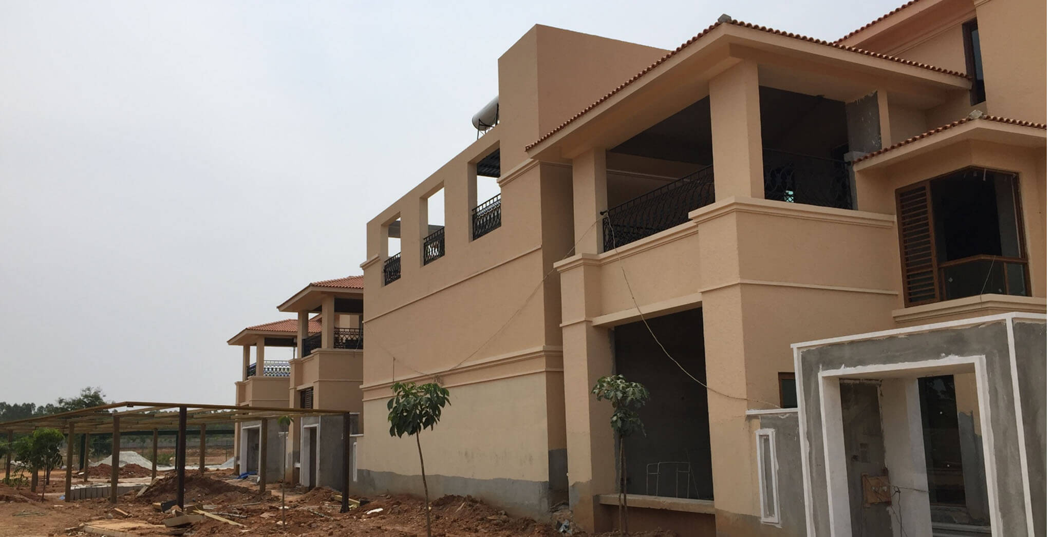 Apr 2019 - C-cluster: External Painting and Car parking work-in-progress