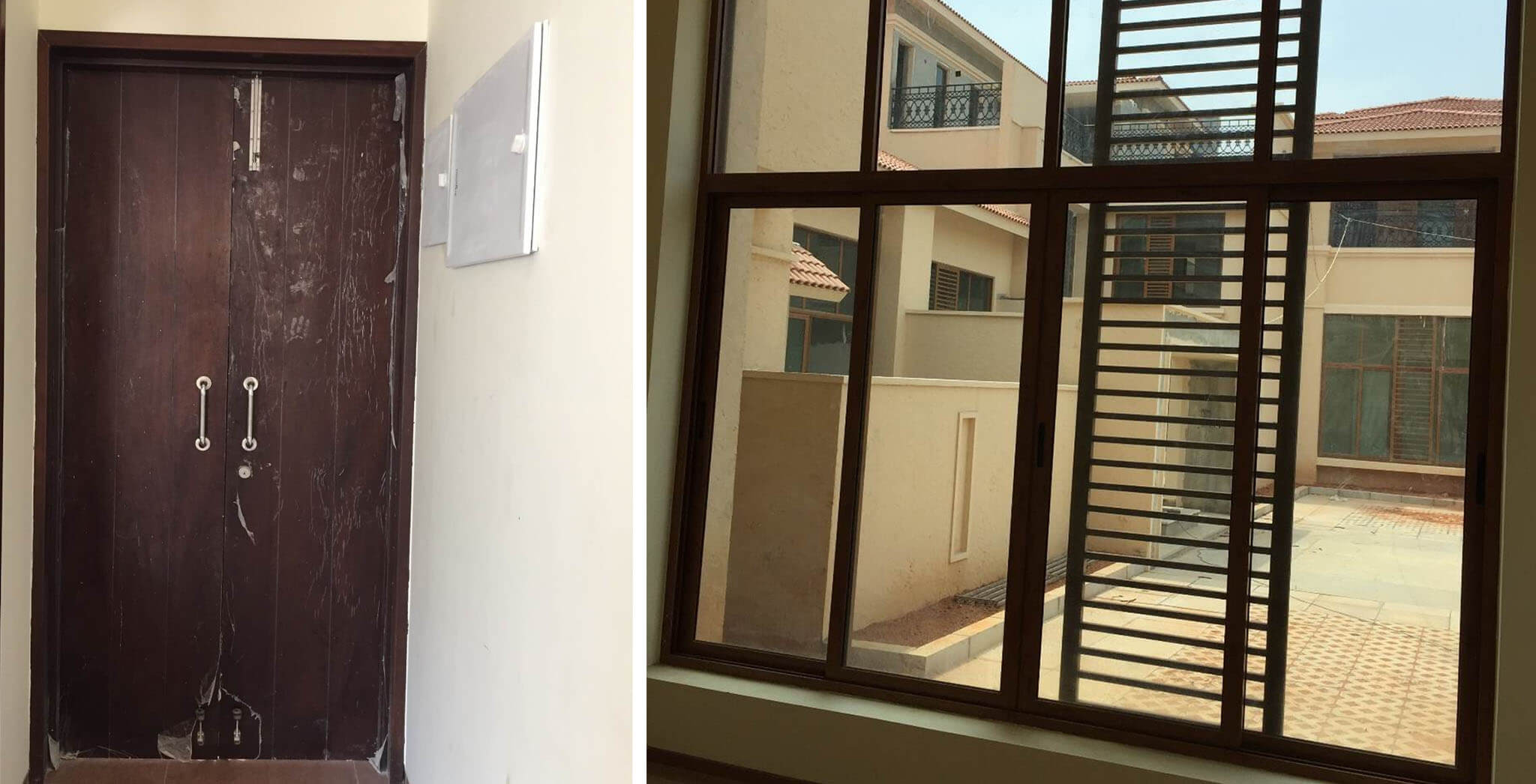 Apr 2019 - Villas: Door and Window fixing work-in-progress
