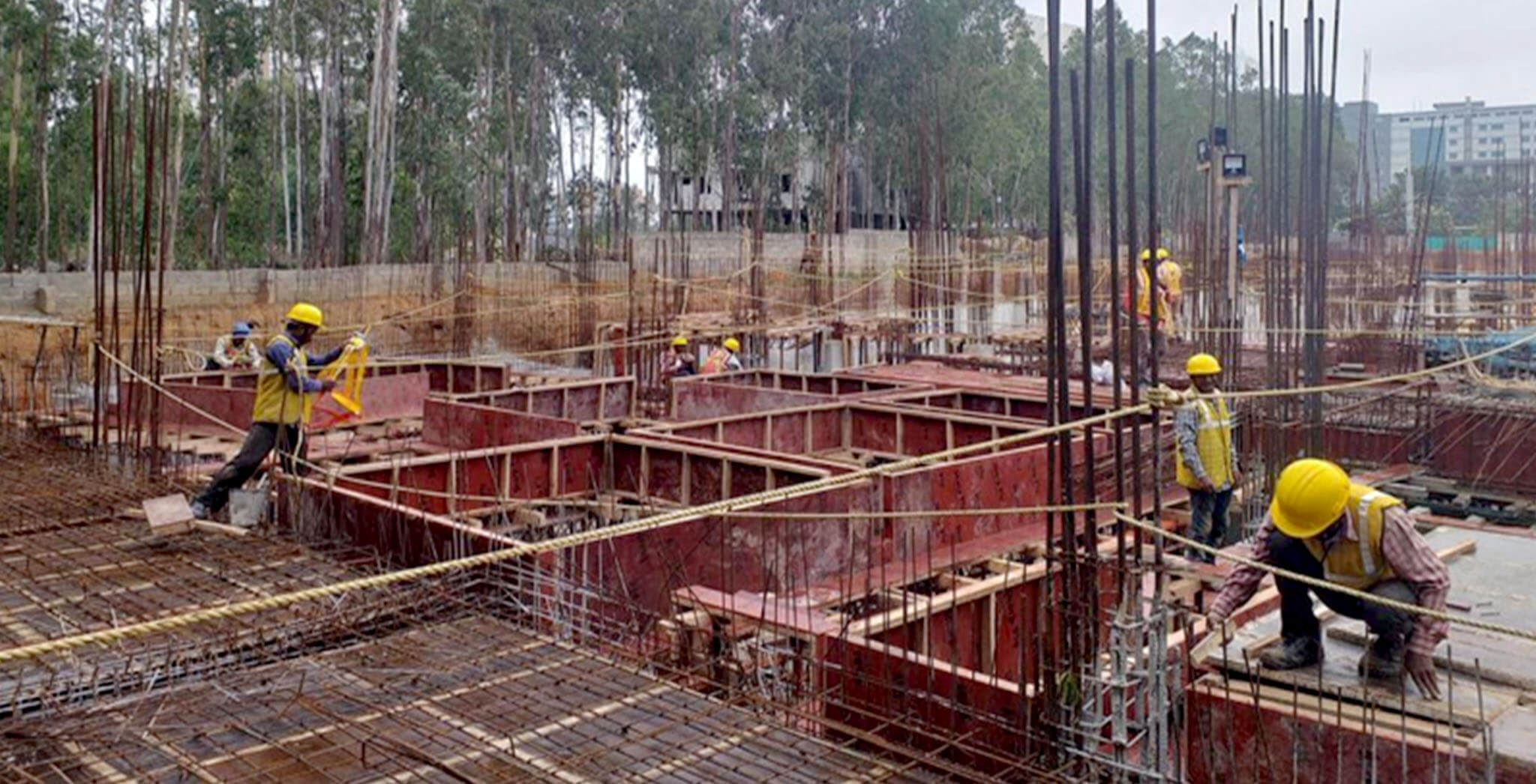 Aug 2019 - M and N Block Shuttering and reinforcement work-in-progress