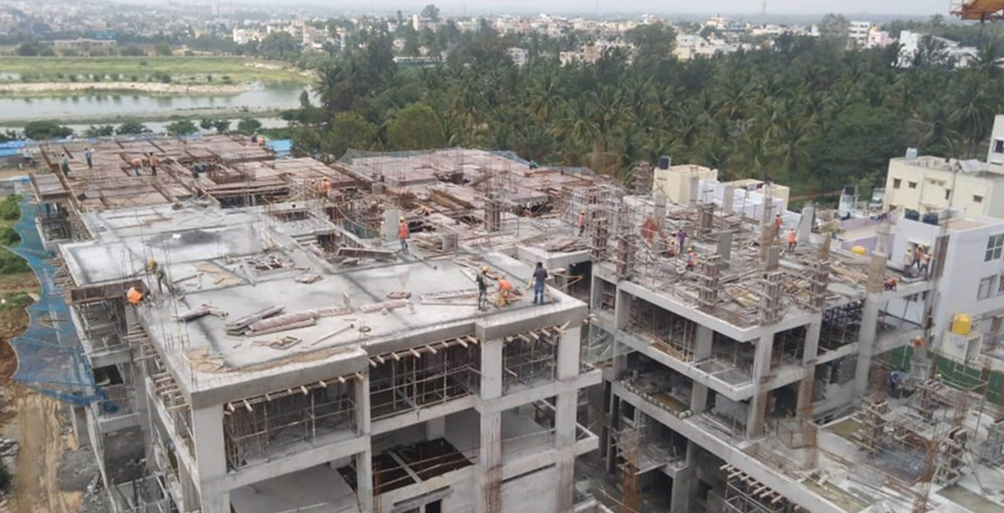 Oct 2019 - Wing K: Terrace completed; Wings L, M & N: Terrace work-in-progress