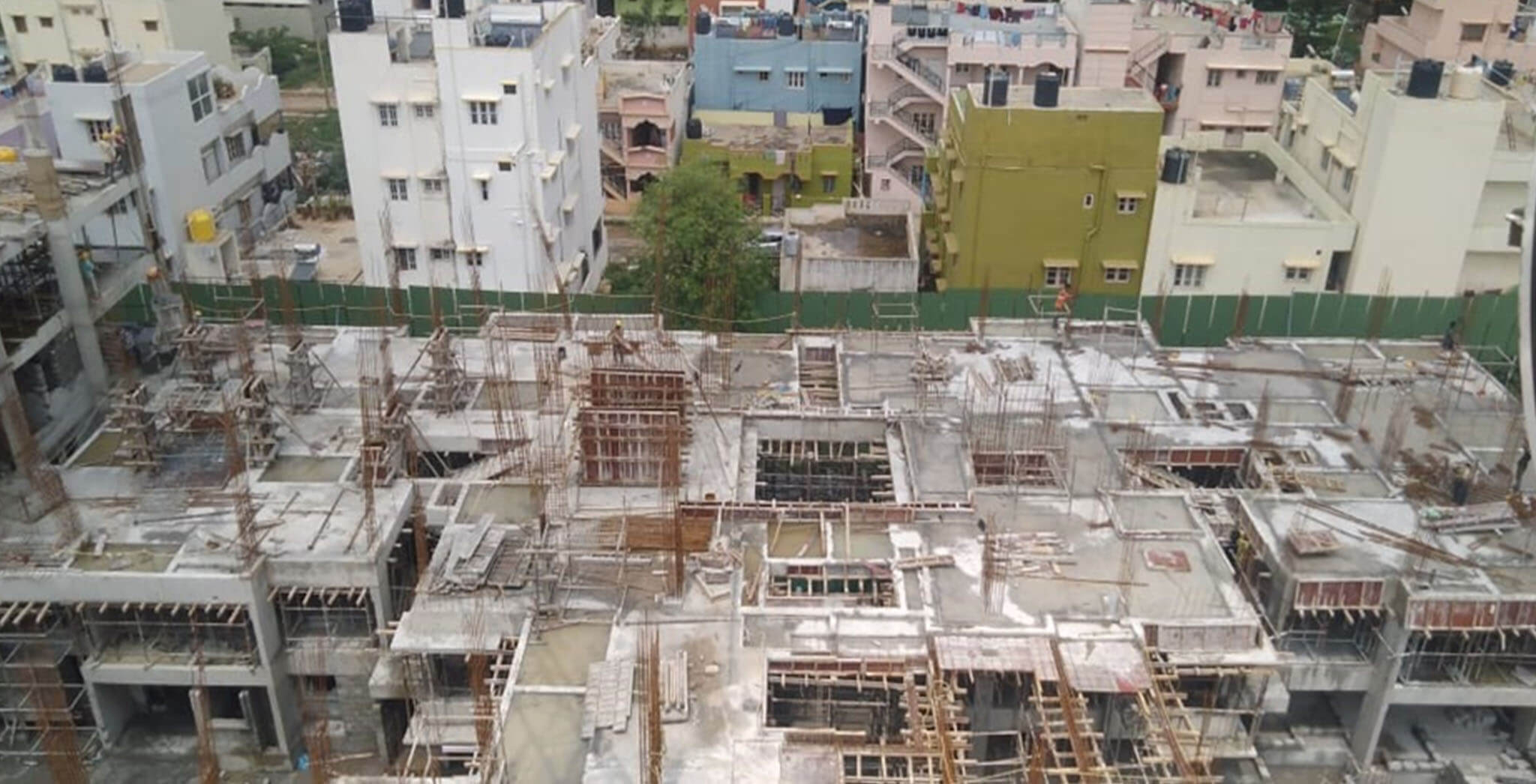 Oct 2019 - Wings O, P, J & I: 2nd floor concreting done; 2nd to 3rd floor columns work-in-progress