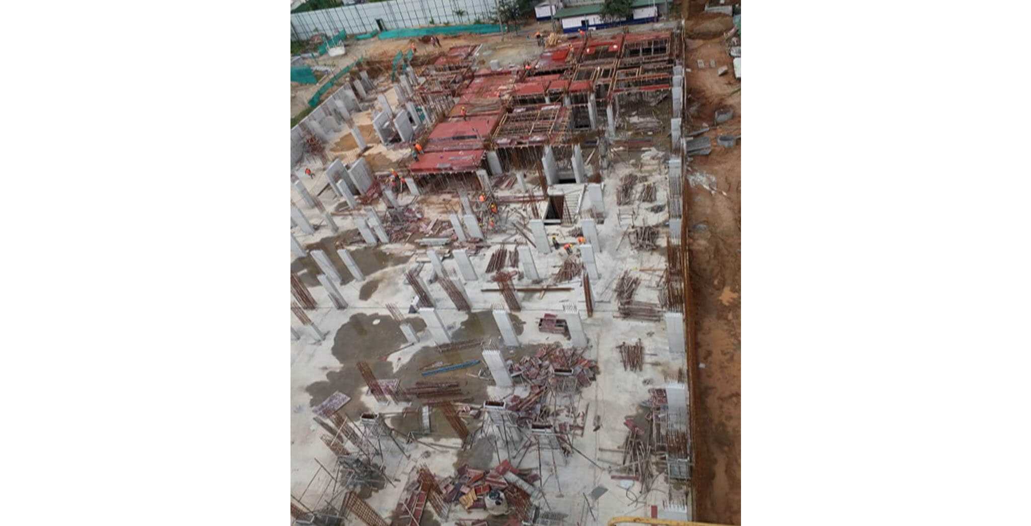 Oct 2019 - Wings A, B, W & X: Ground floor slab work in progress