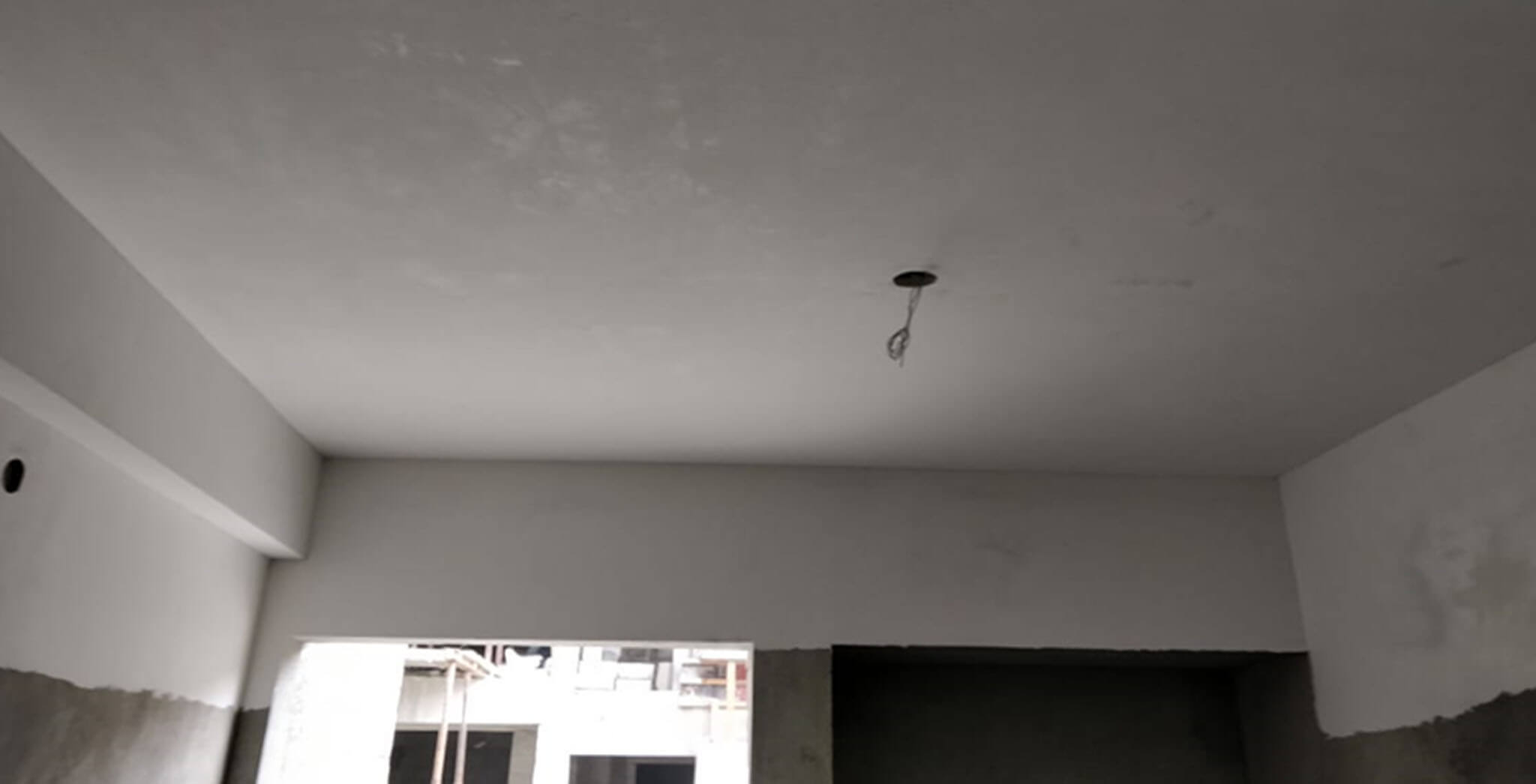 Oct 2019 - Wing K: Mock up unit ceiling putty work-in-progress