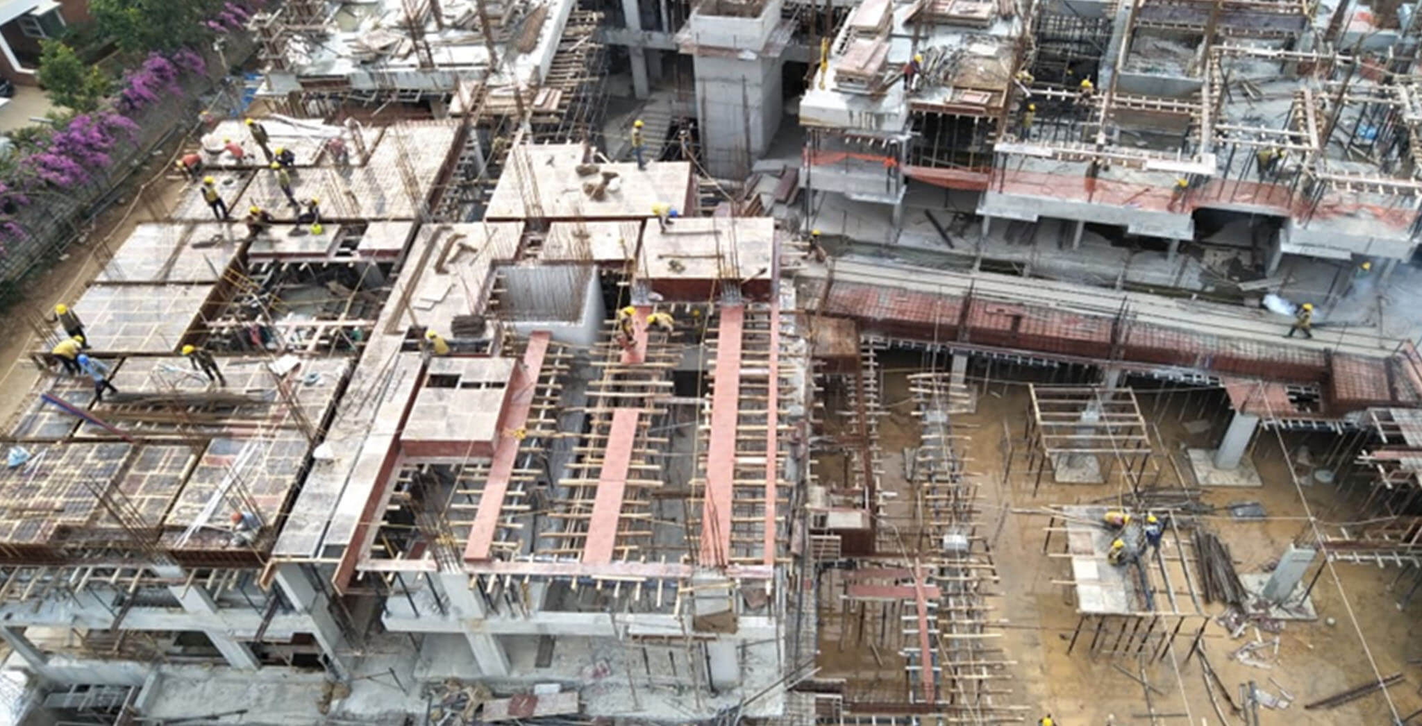 Oct 2019 - K, L & M Blocks: First floor slab completed; L Block: Second floor slab completed; K and M Blocks: Second floor work-in-progress