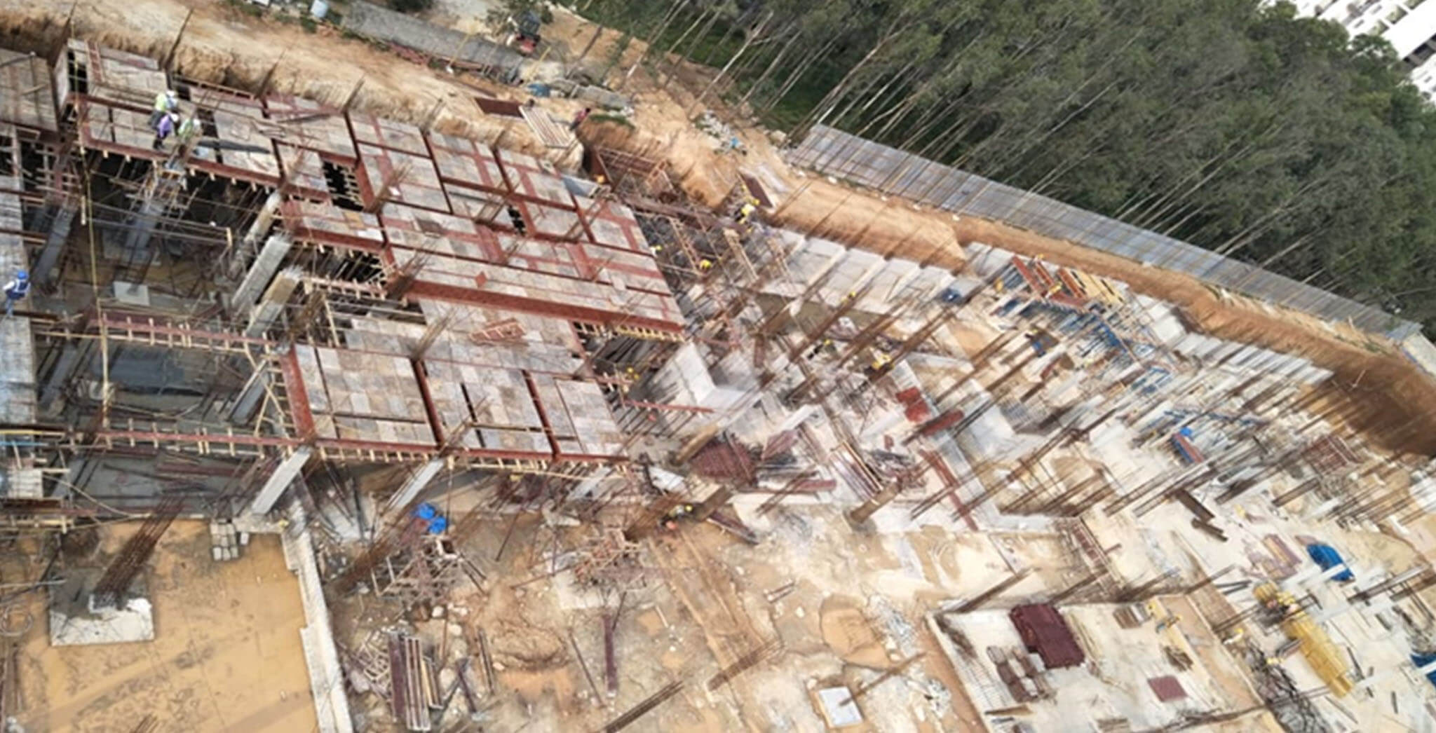 Oct 2019 - Q and S Blocks: Ground floor shuttering work-in-progress