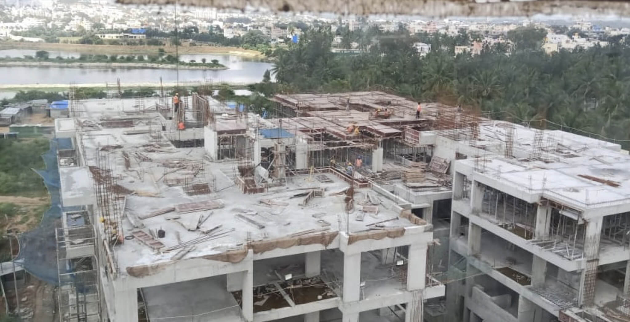 Nov 2019 - Tower F: K, L and N Terrace slab completed; M Wing Terrace slab shuttering work-in-progress.