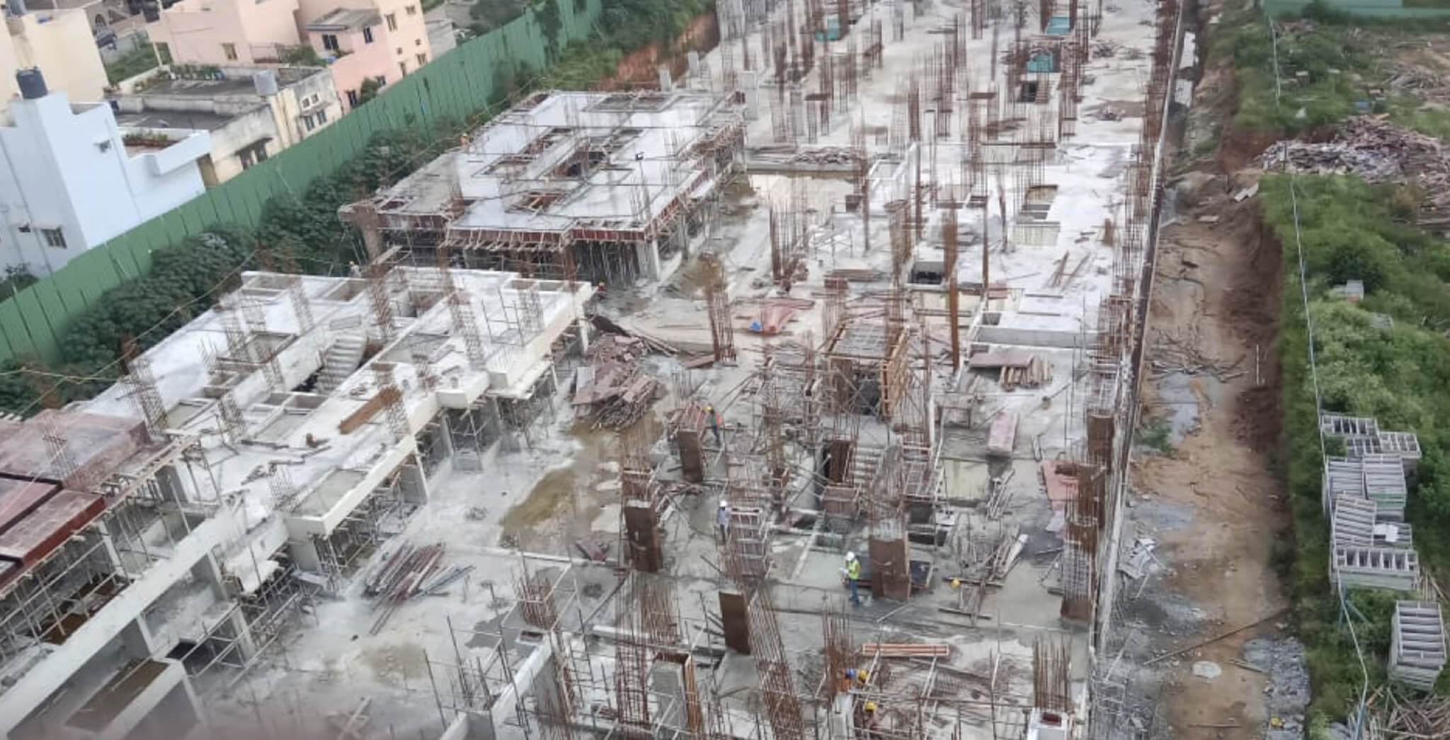 Nov 2019 - Tower D: Wings Q and R—1st Floor slab completed; Wings G, H—Ground floor to 1st floor column work-in-progress.