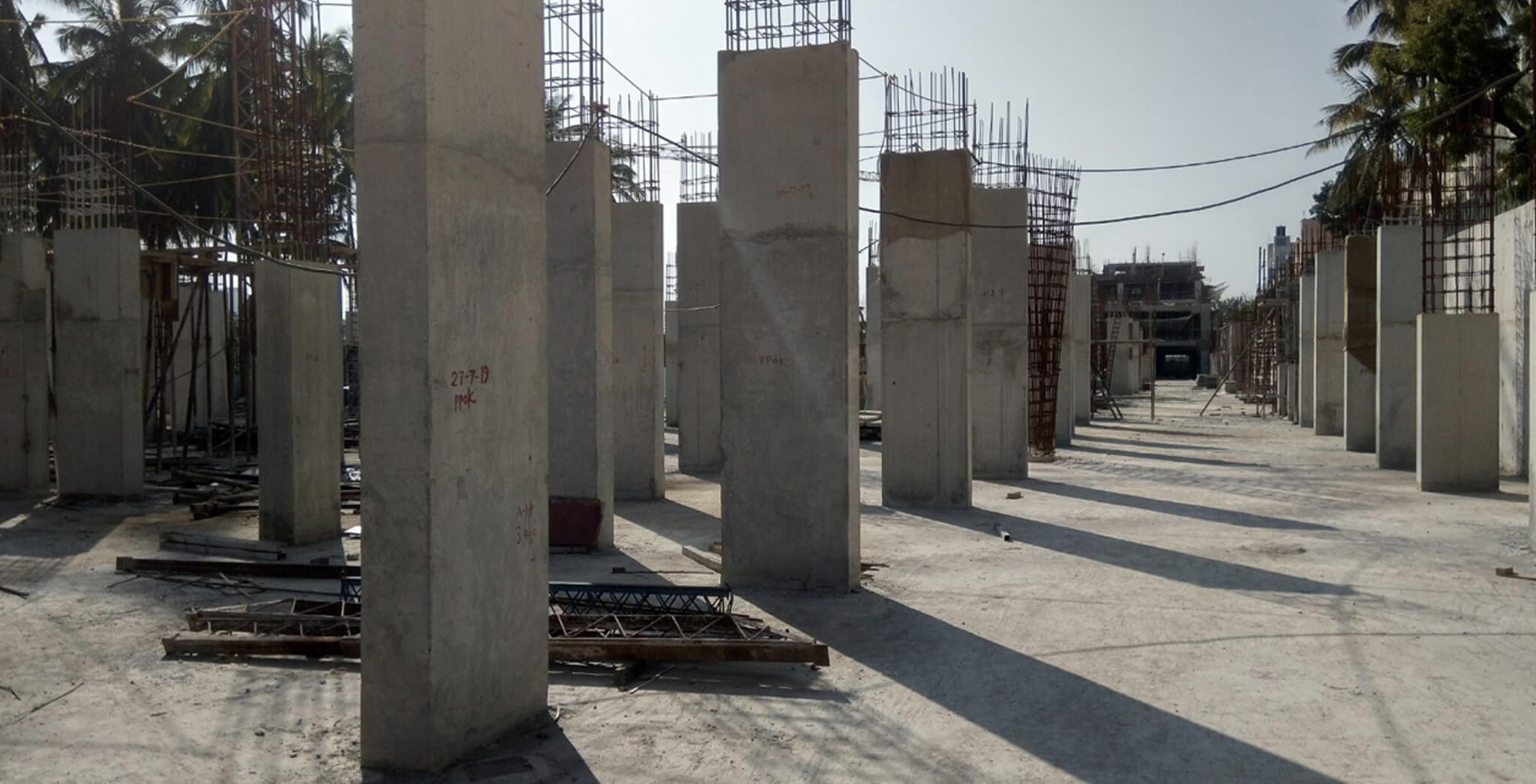 Nov 2019 - Tower B: Upper basement to ground floor column work-in-progress.