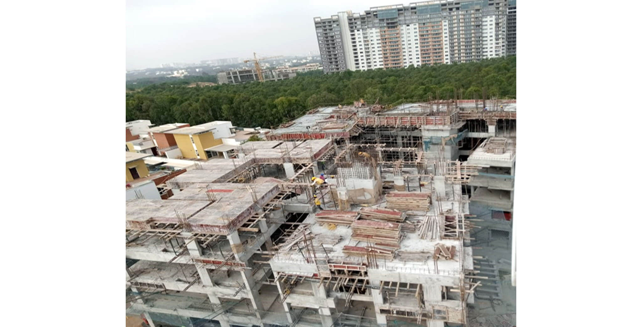 Jan 2020 - K Block: Terrace floor slab shuttering work-in-progress
