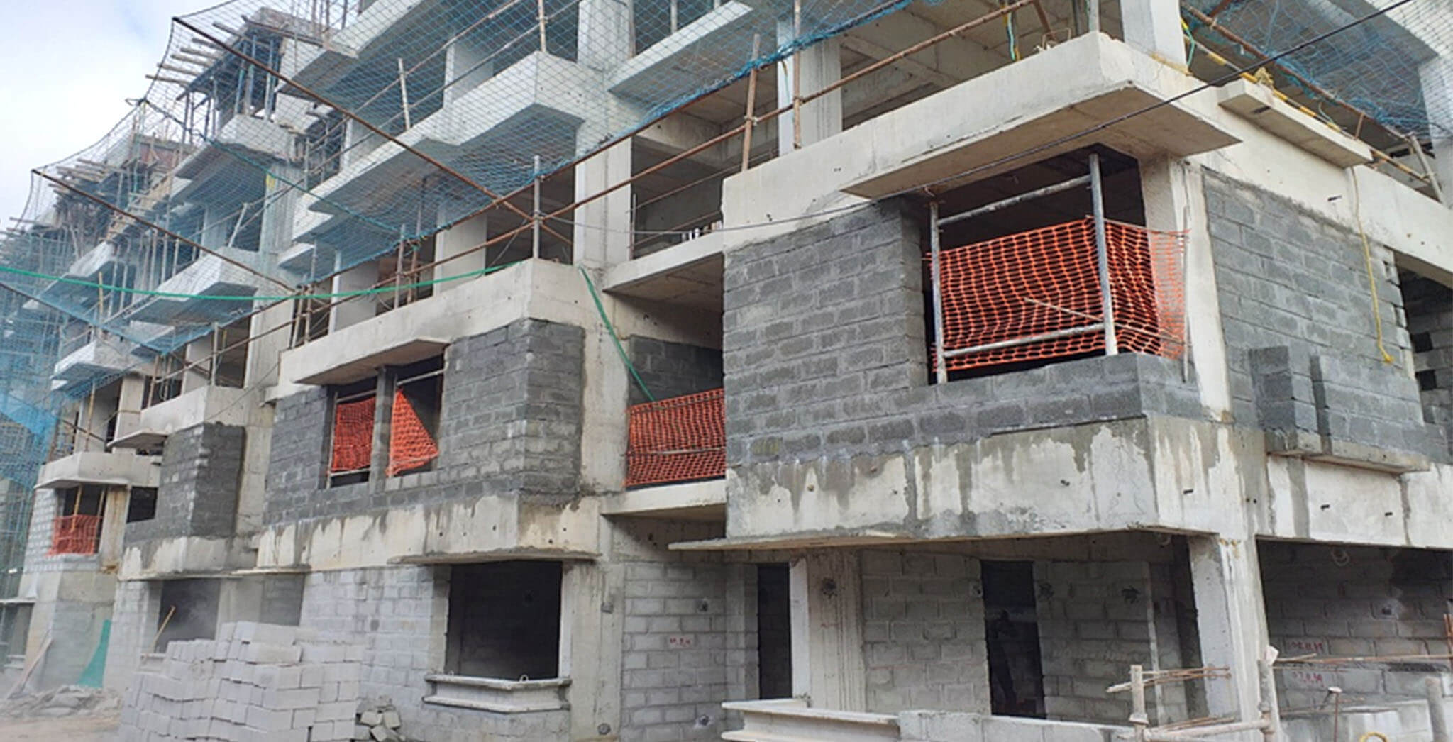 Jan 2020 - K Block: Ground floor block work completed, First floor block work-in-progress