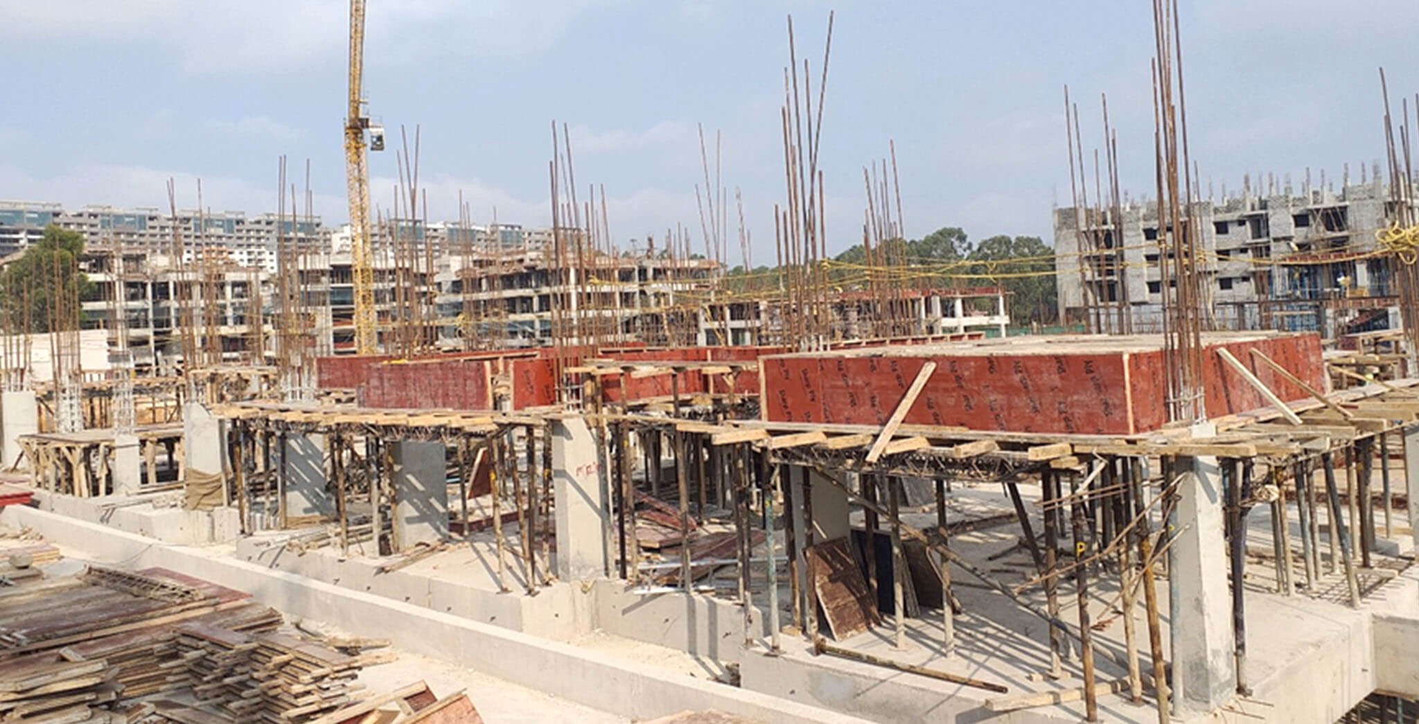 Jan 2020 - E Block: 1st floor shuttering in progress
