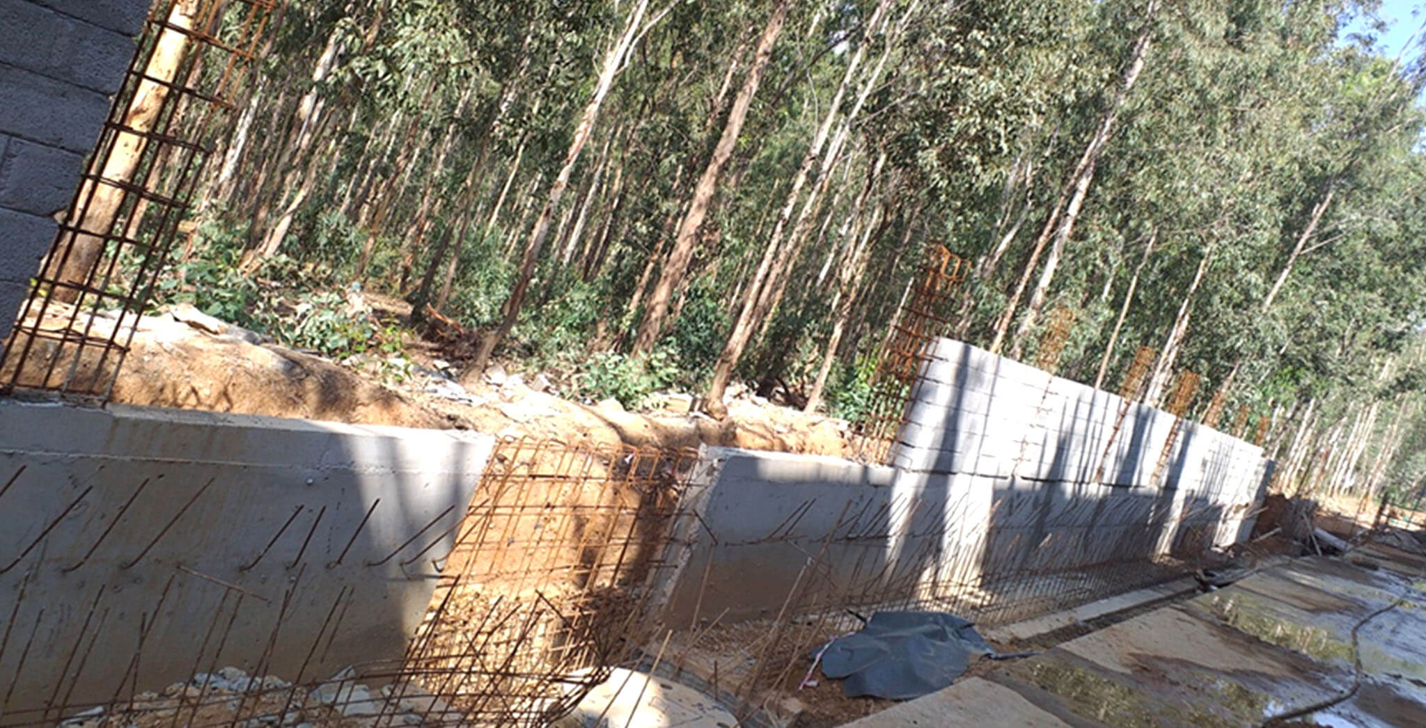 Jan 2020 - West side compound wall remaining 15rmt wall concreting in progress
