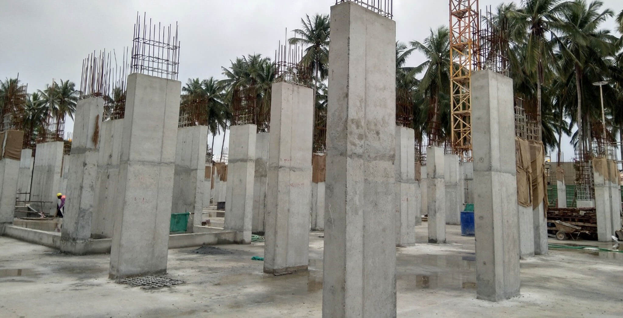 Jan 2020 - Tower-C: Upper basement to ground floor column work-in-progress.