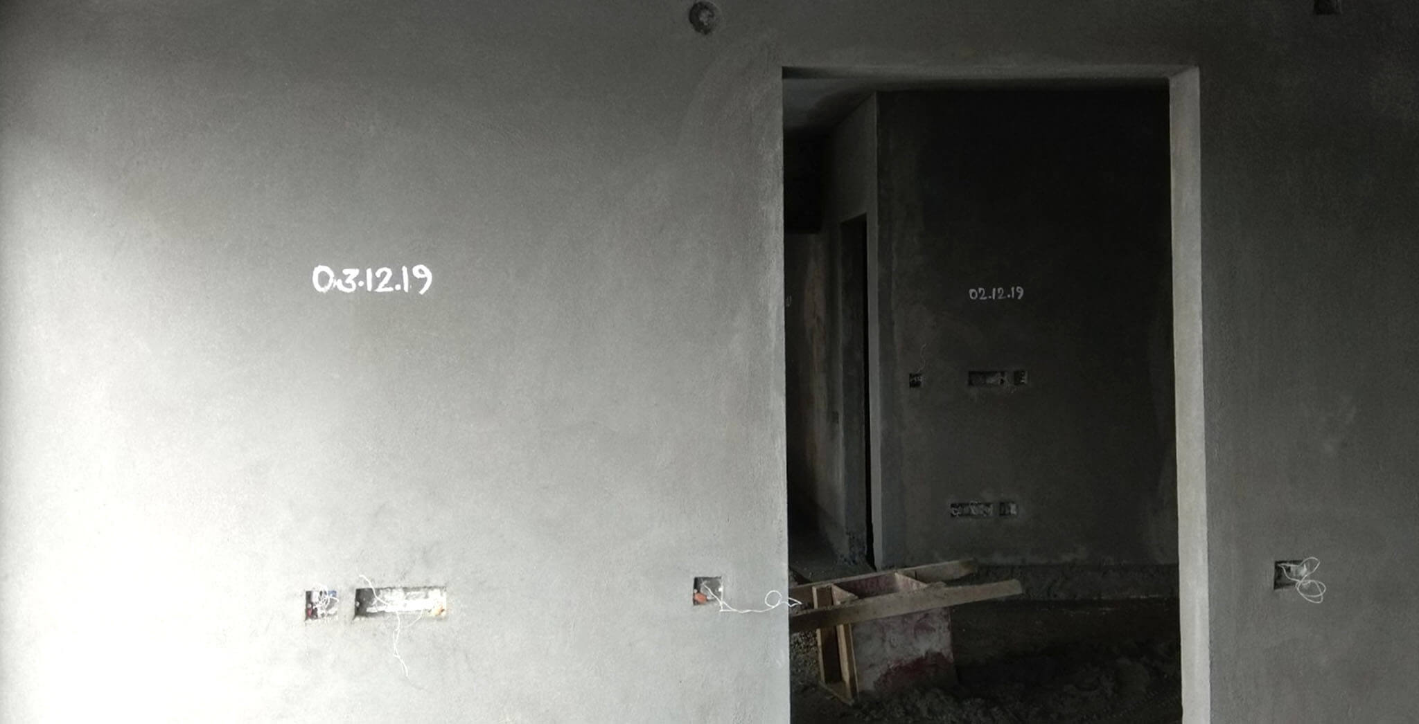 Jan 2020 - Tower-F: Plastering work-in-progress.