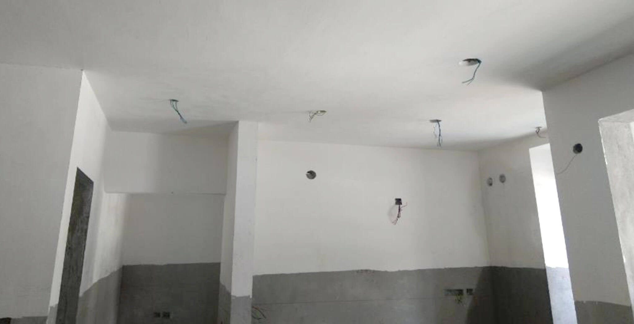 Jan 2020 - Tower-F: Mock up unit ceiling putty work-in-progress.