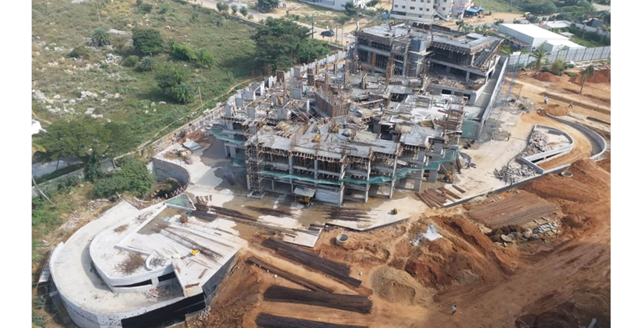 Jan 2020 - Tower A: 3rd floor slab completed; Clubhouse: Terrace slab & block work completed