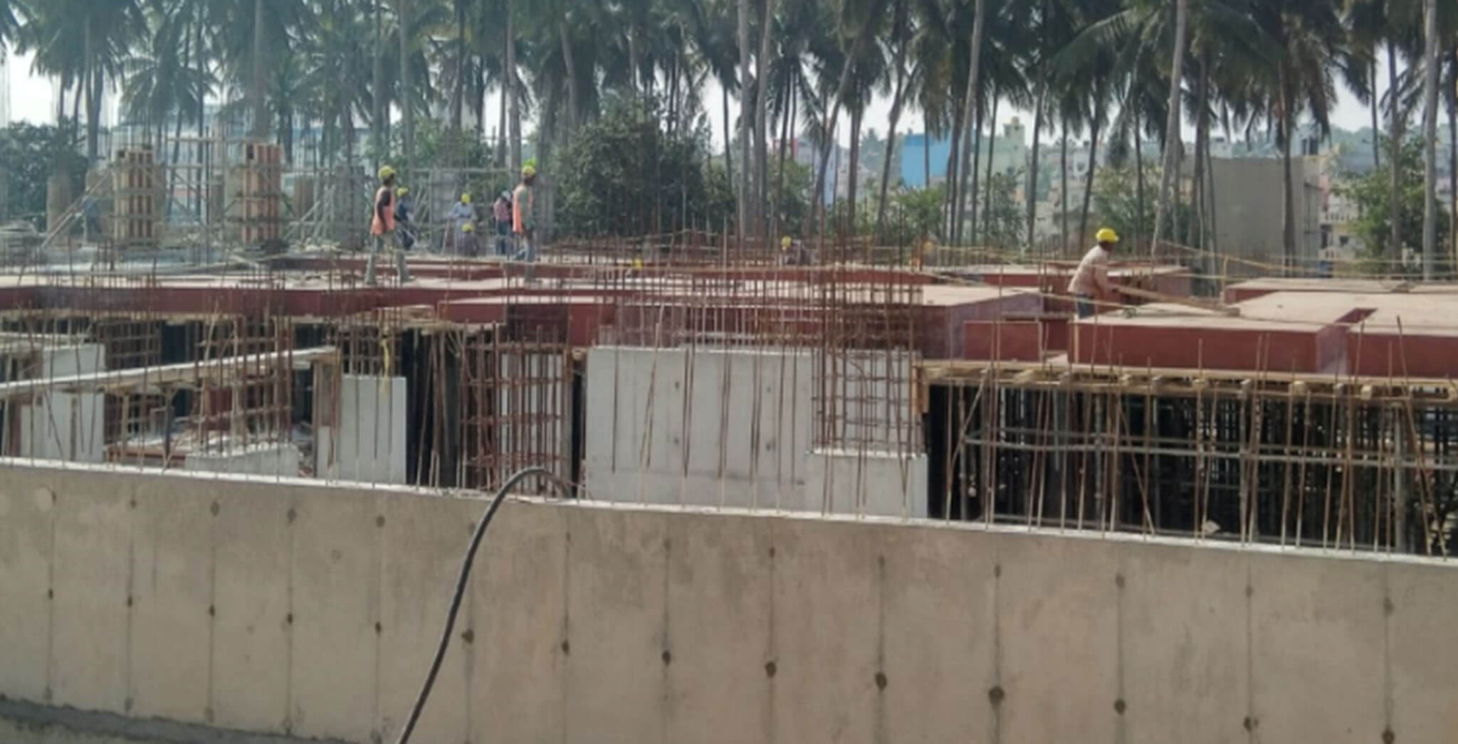 Feb 2020 - Tower-B: Ground floor slab work-in-progress.