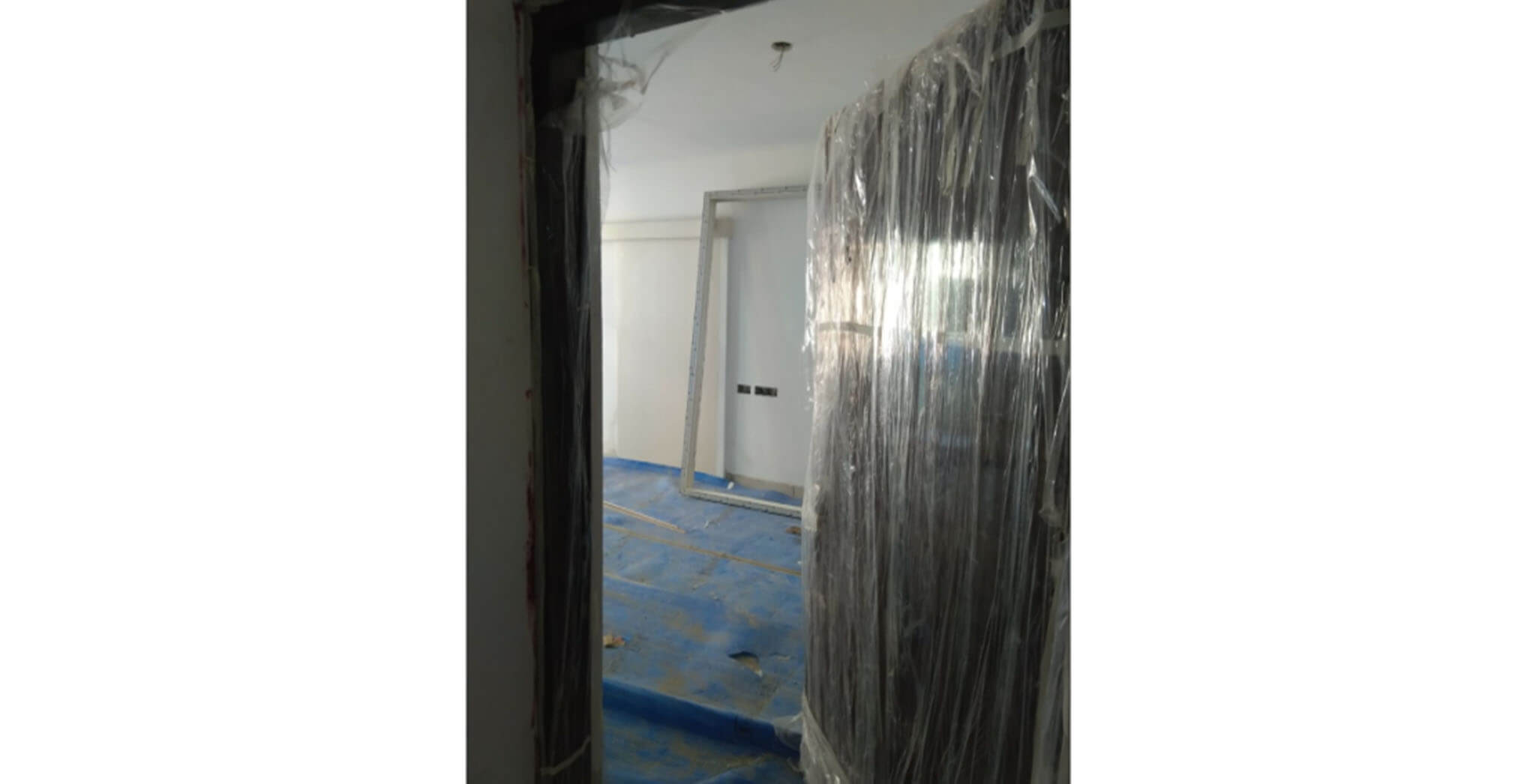 Feb 2020 - Tower-F: Mock-up door fixing work-in-progress.