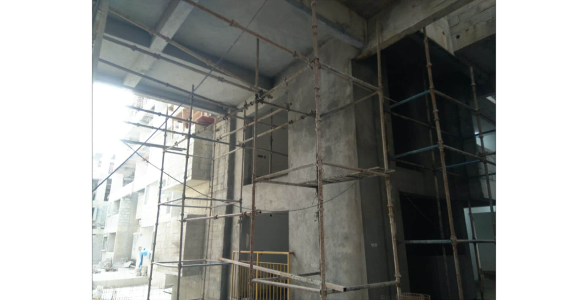 Feb 2020 - Tower-F: Mock-up external plastering work-in-progress.
