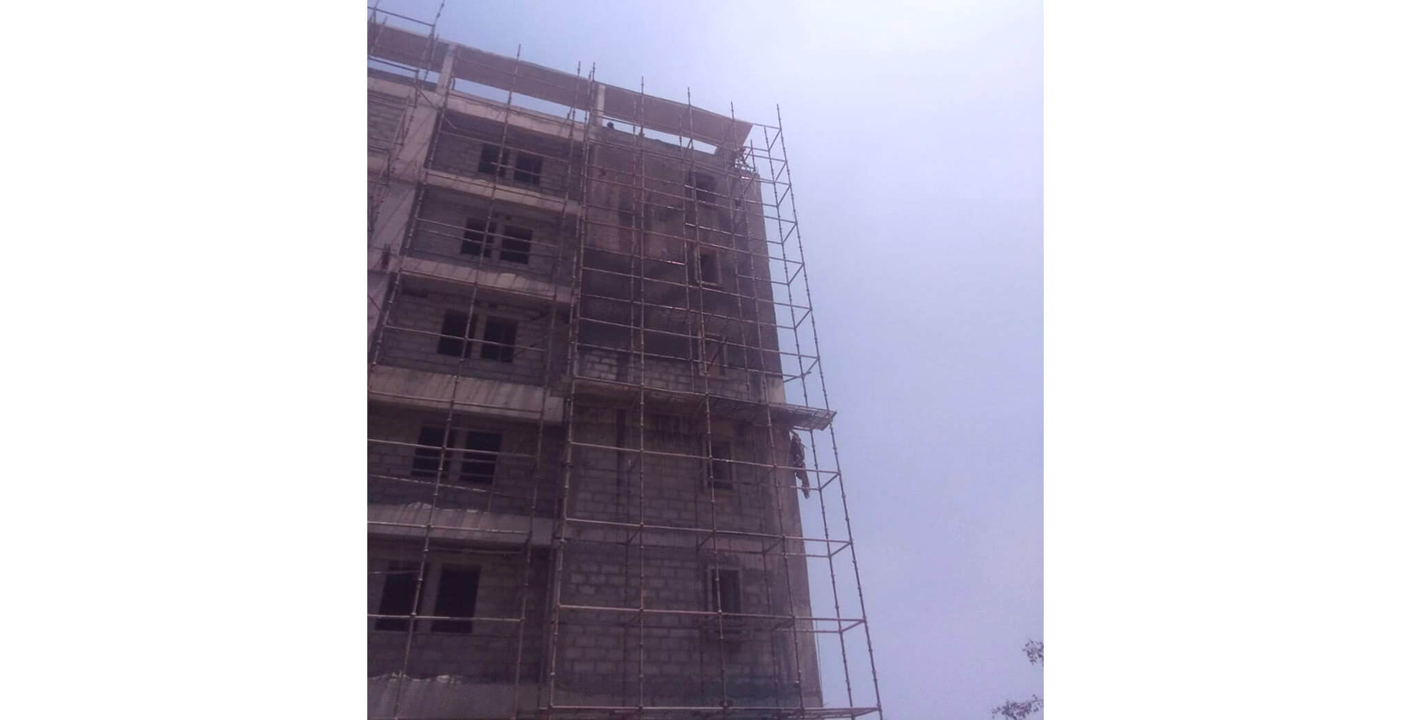 Mar 2020 - Tower-F: West side external plastering is in progress