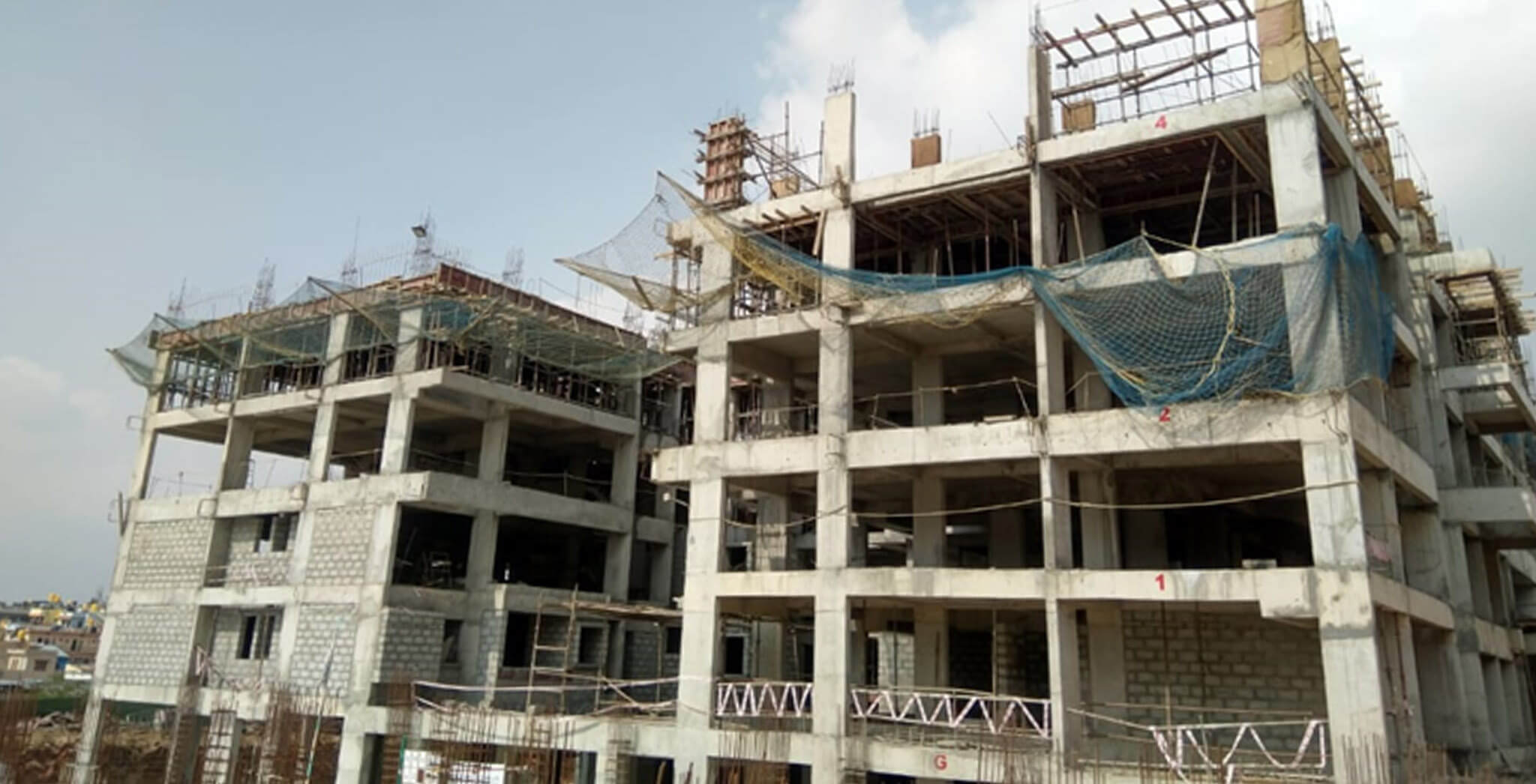 Mar 2020 - Tower-D: Fourth floor and terrace floor slab work-in-progress