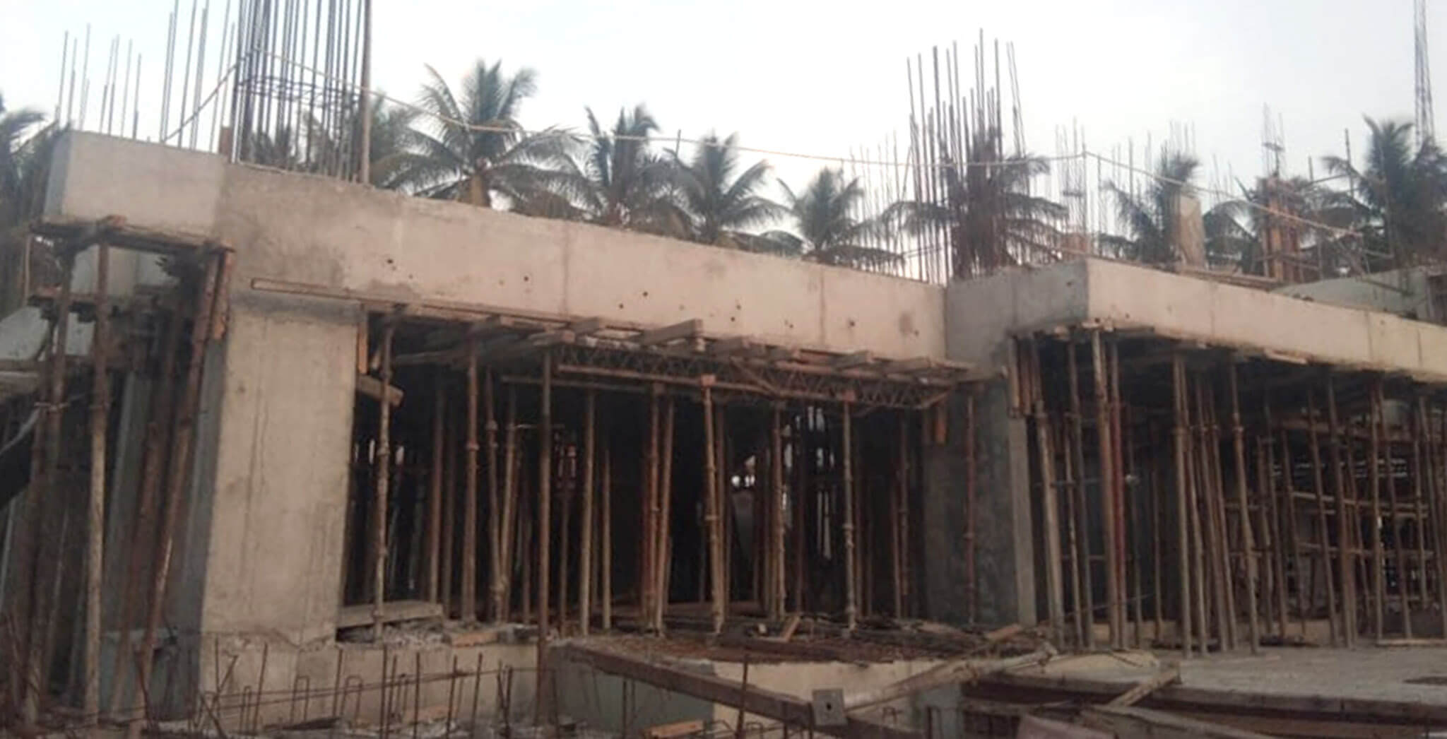 Mar 2020 - Tower-A: Wing A—Second floor slab completed; Wings W and X—First floor slab works under progress; Wing A—1st Floor slab completed