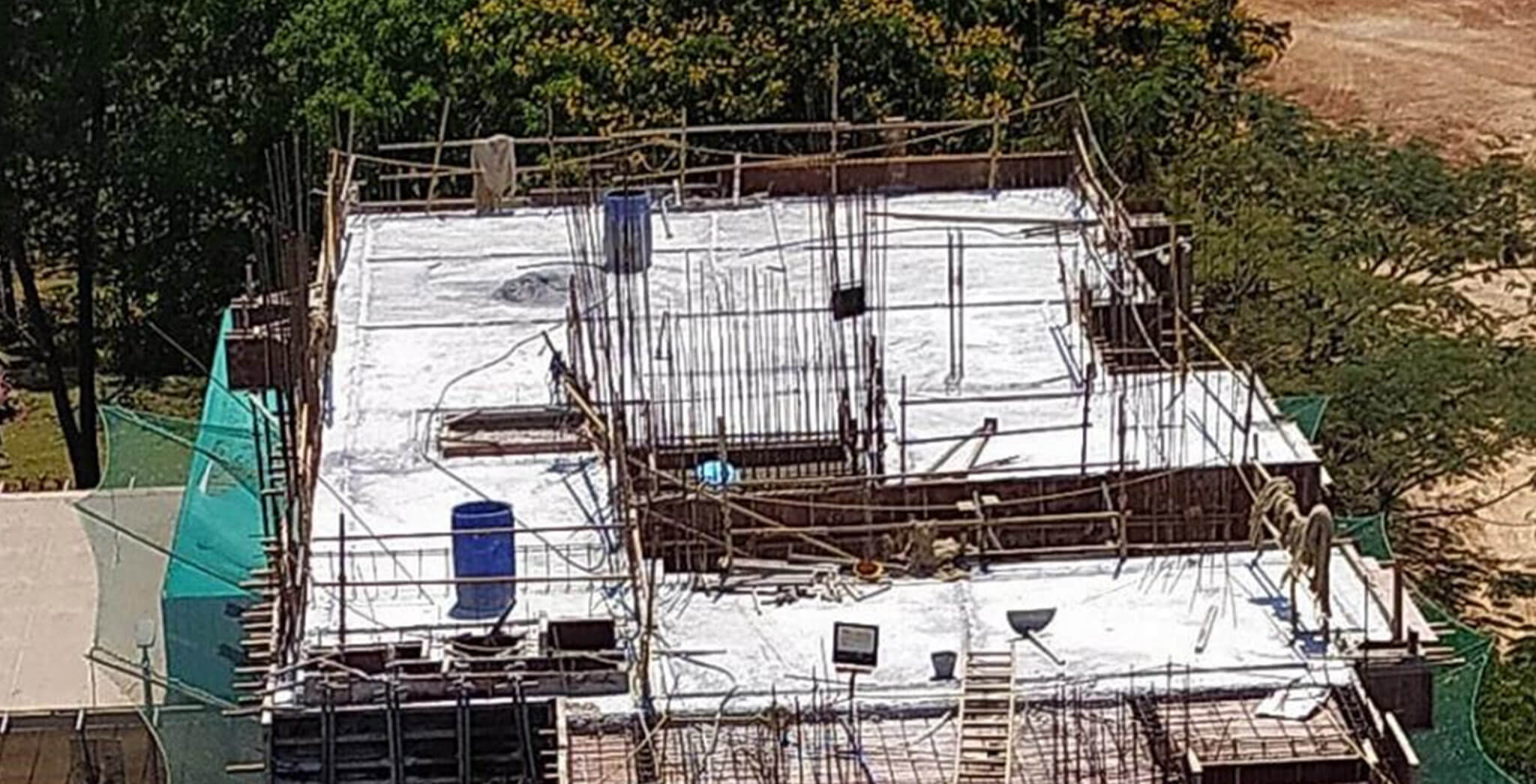 Mar 2020 - H Block: Terrace floor slab concreting completed.
