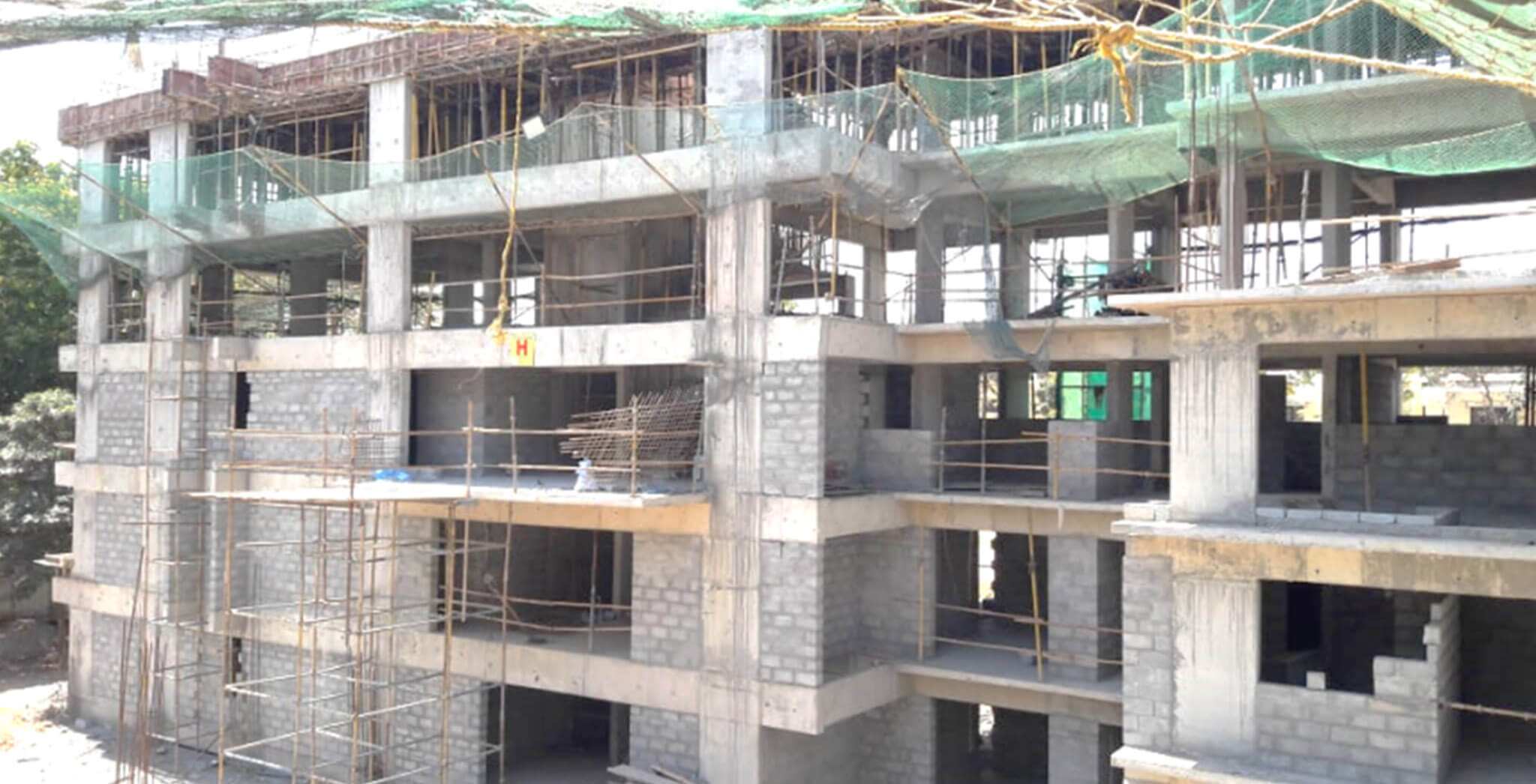 Mar 2020 - H Block: 2nd floor blockwork in progress.