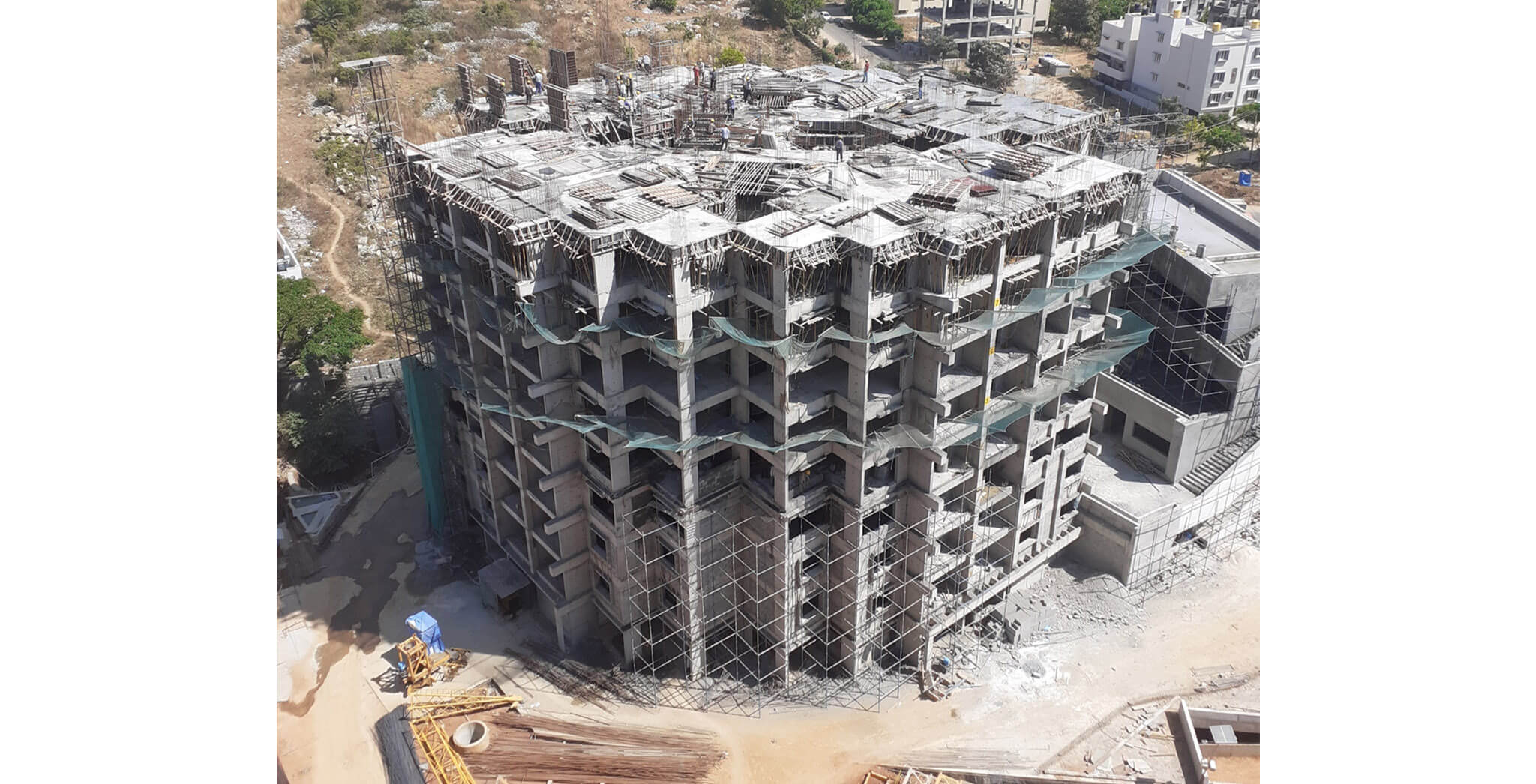 Mar 2020 - Tower A: 9th floor slab completed