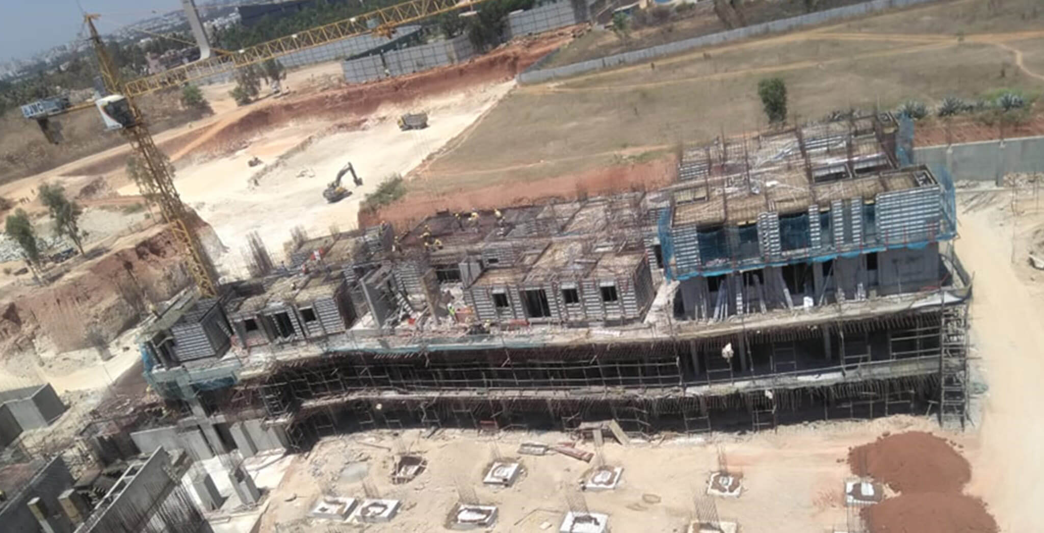 Mar 2020 - Eden—Tower A: First floor slab 66% completed; Part of the second floor slab work-in-progress