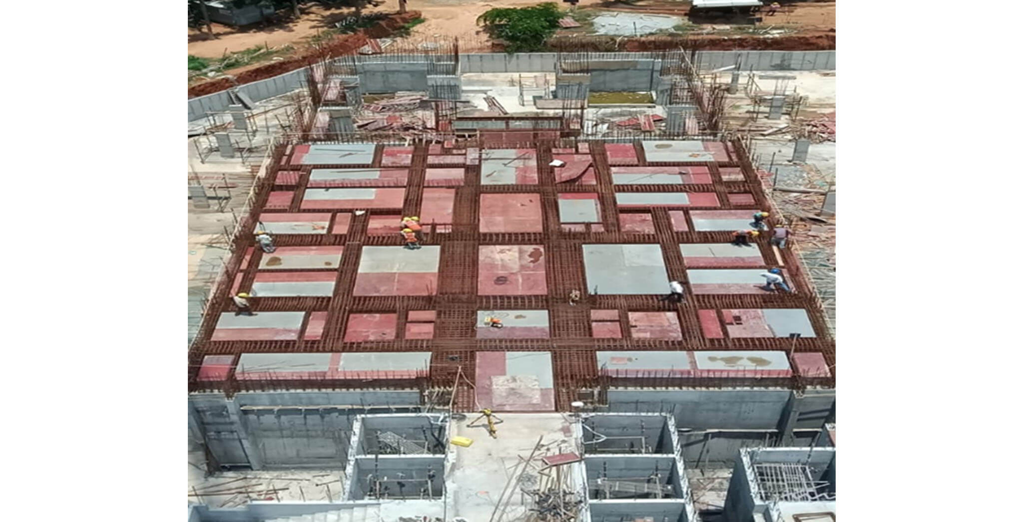 May 2020 - Tower B: 2nd floor slab in progress