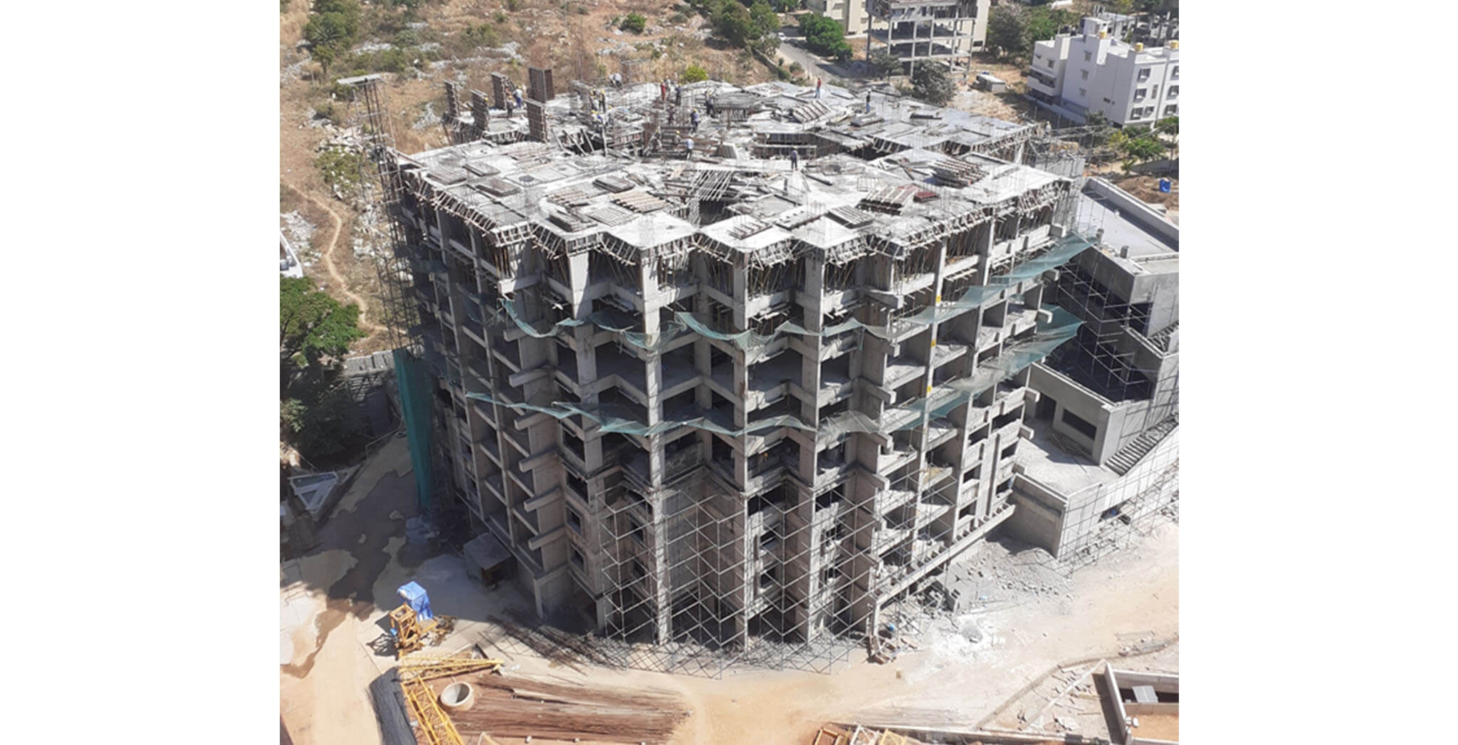 May 2020 - Tower A: 9th floor slab completed