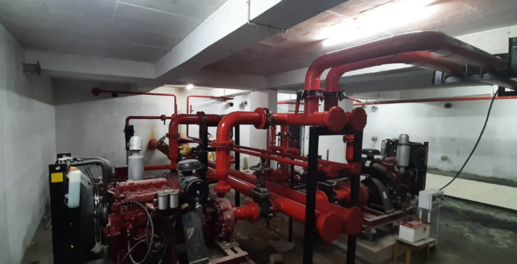 May 2020 - Pump room: Fire fighting pumps fixing completed