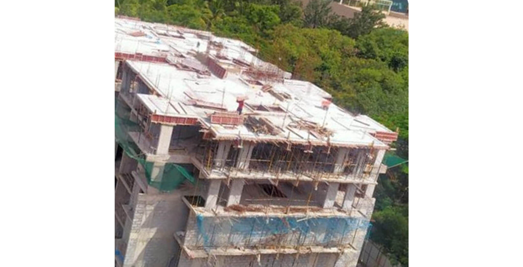 Jun 2020 - A Block: Terrace floor slab concreting completed; Up to 2nd floor—block-work and internal plastering work completed; Ground, 1st and 2nd floor toilet area waterproofing work-in-progress.