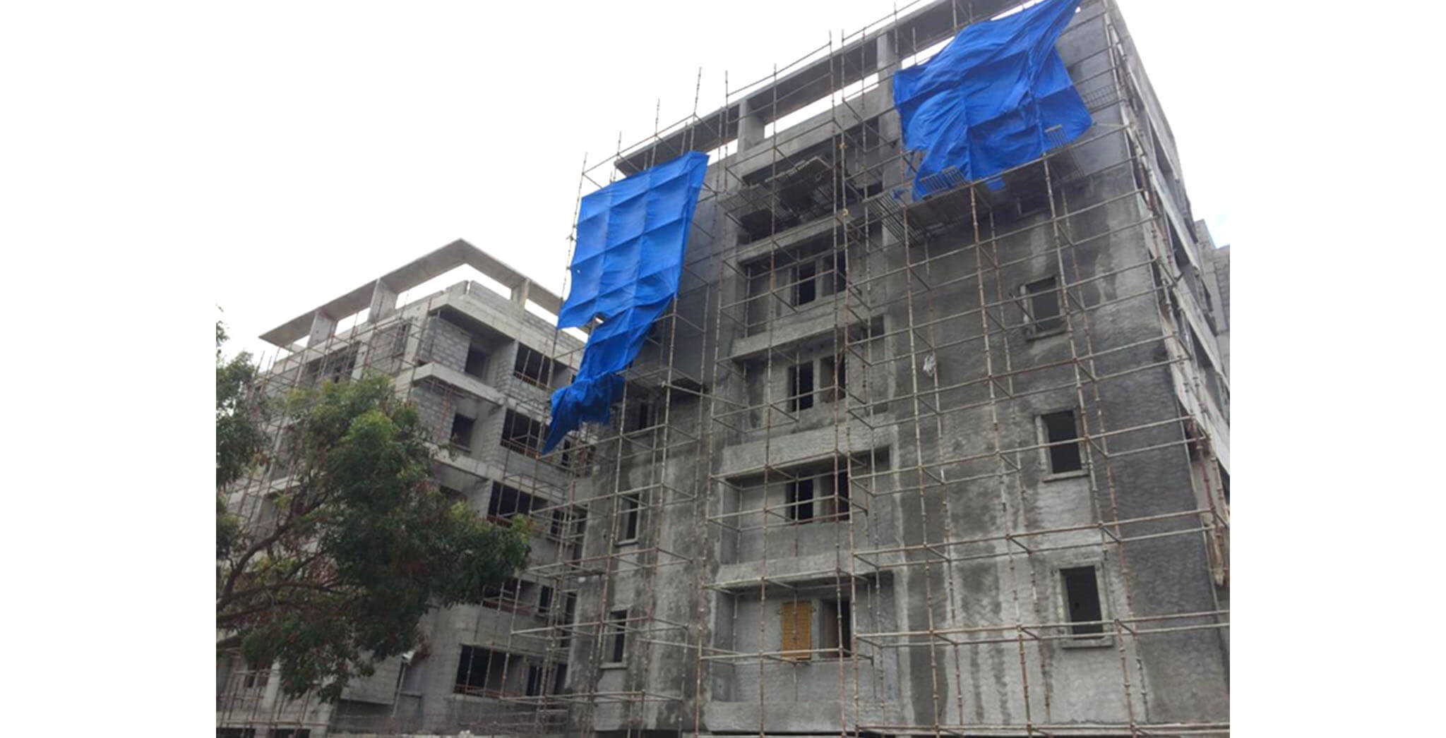 Jul 2020 - Blocks K, L, M & N: External Plastering work-in-progress