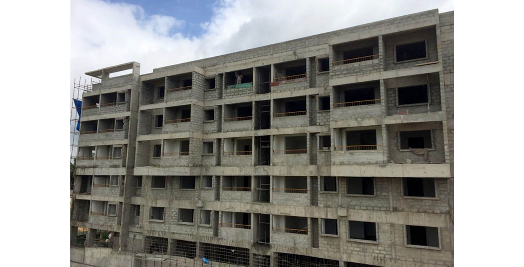 Jul 2020 - Blocks K, L, M & N: Structure, Blockwork, MS work completed, 4th floor plastering work-in-progress