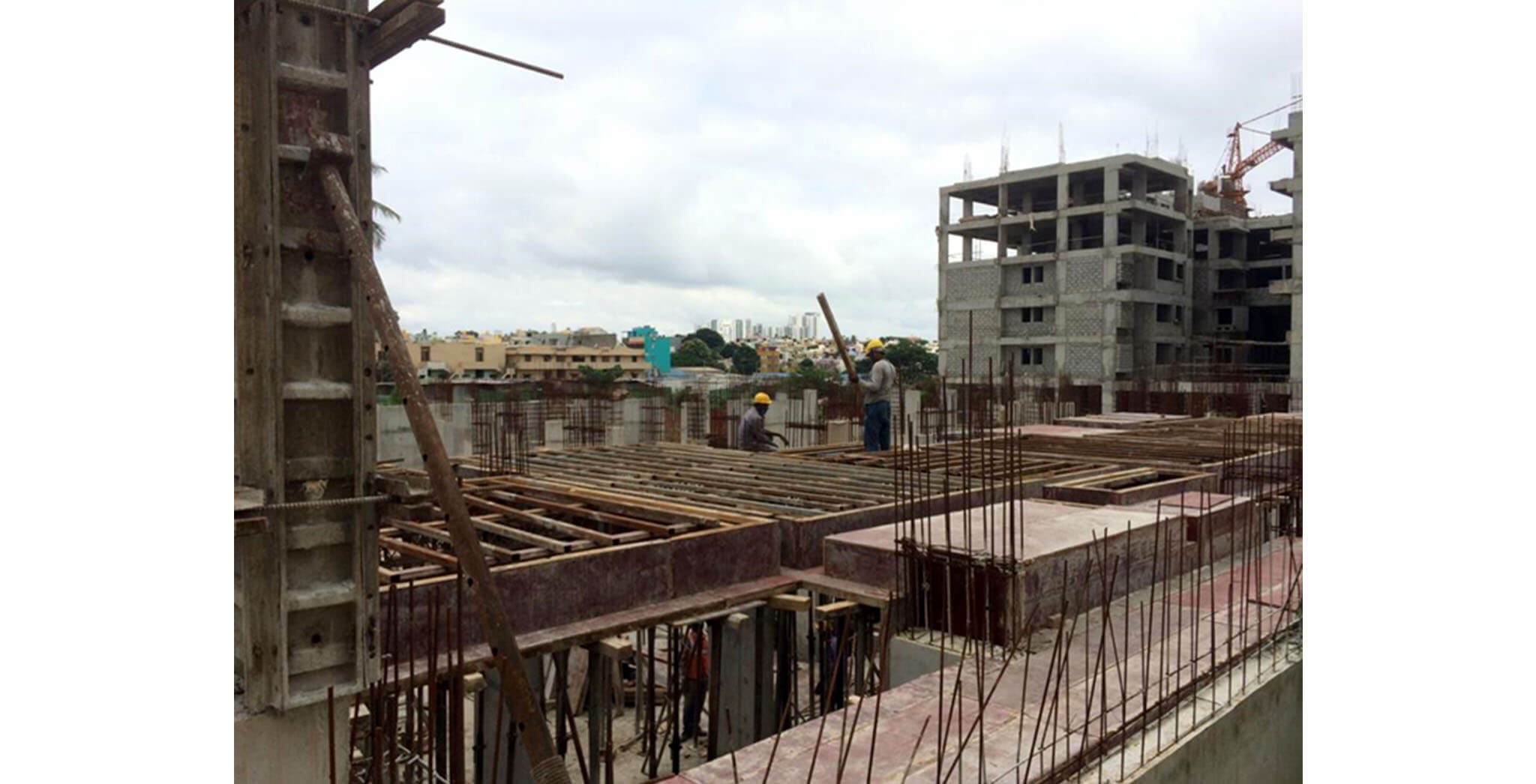 Jul 2020 - Blocks S, T, F & E: Ground floor slab work-in-progress