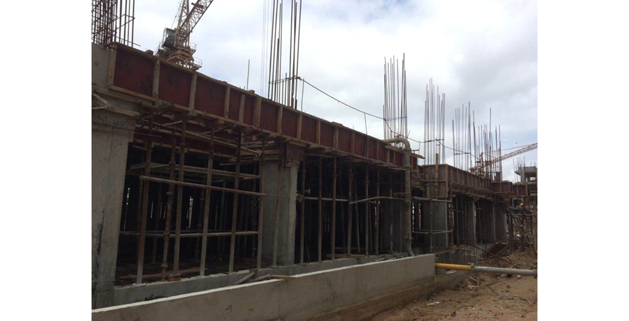 Jul 2020 - Blocks U, V, D & C: GF slab completed, Wing V 1st floor slab work-in-progress