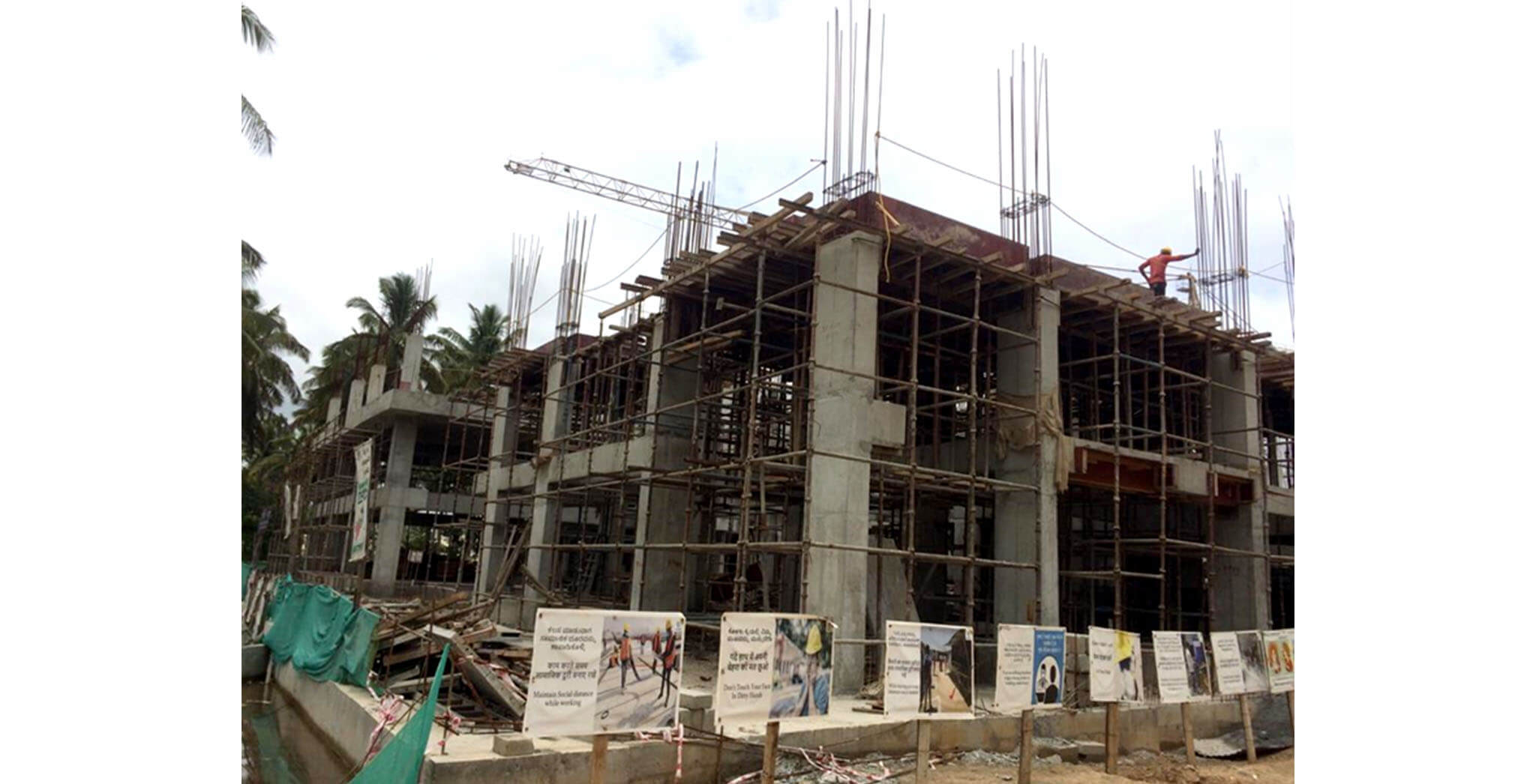 Jul 2020 - Blocks A, B, W & X: Wing A—2nd floor slab Completed, Wings B and X—2nd floor slab work-in-progress