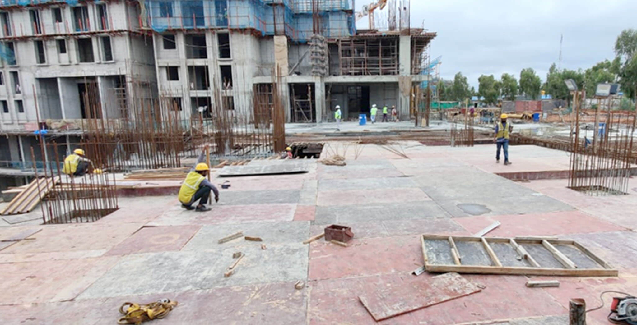 Jul 2020 - Eden: Tower B—Ground floor slab work-in-progress.