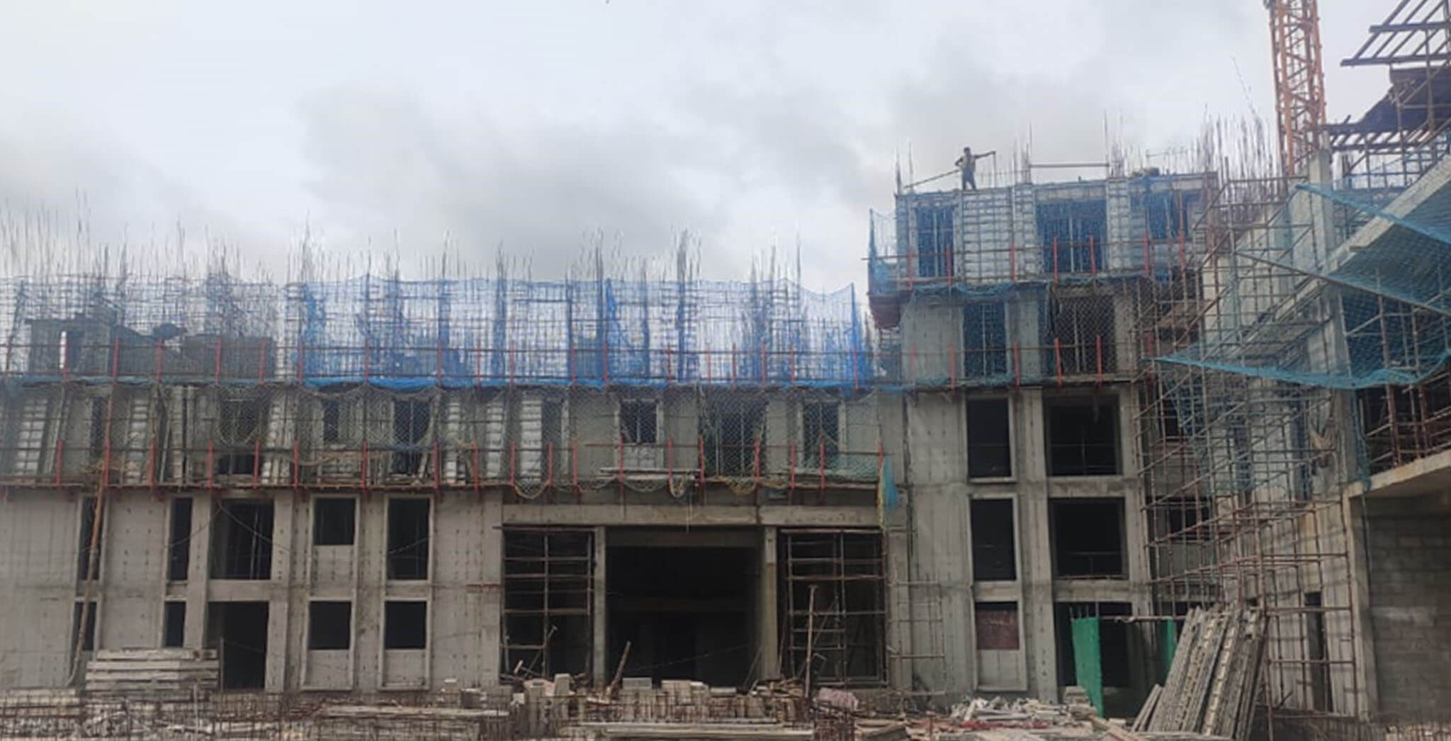 Jul 2020 - Eden: Tower E—Part of 4th and 5th floor slab work under progress.