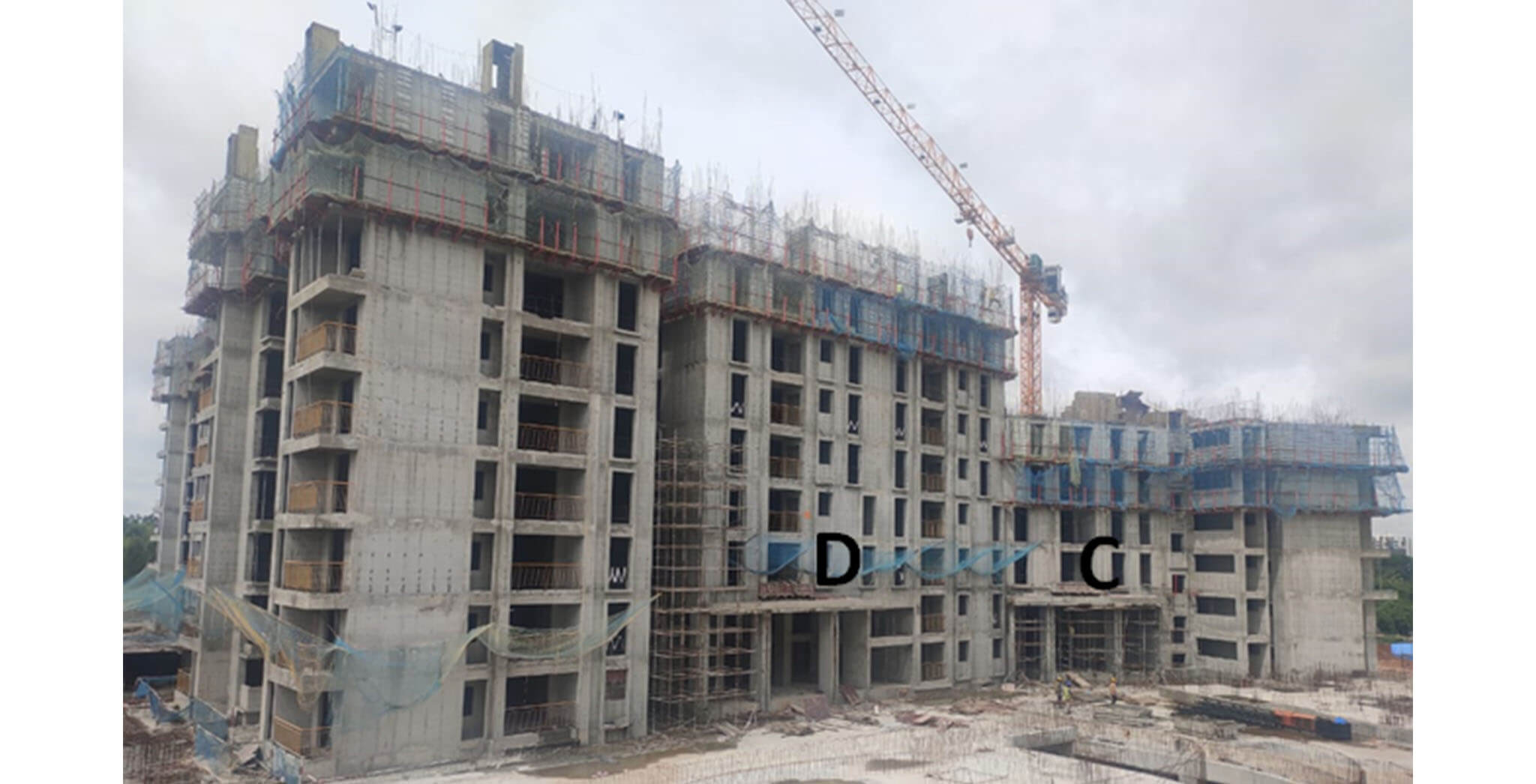 Jul 2020 - Serene: Tower C—6th floor slab in progress & Tower D—9th floor slab in progress.