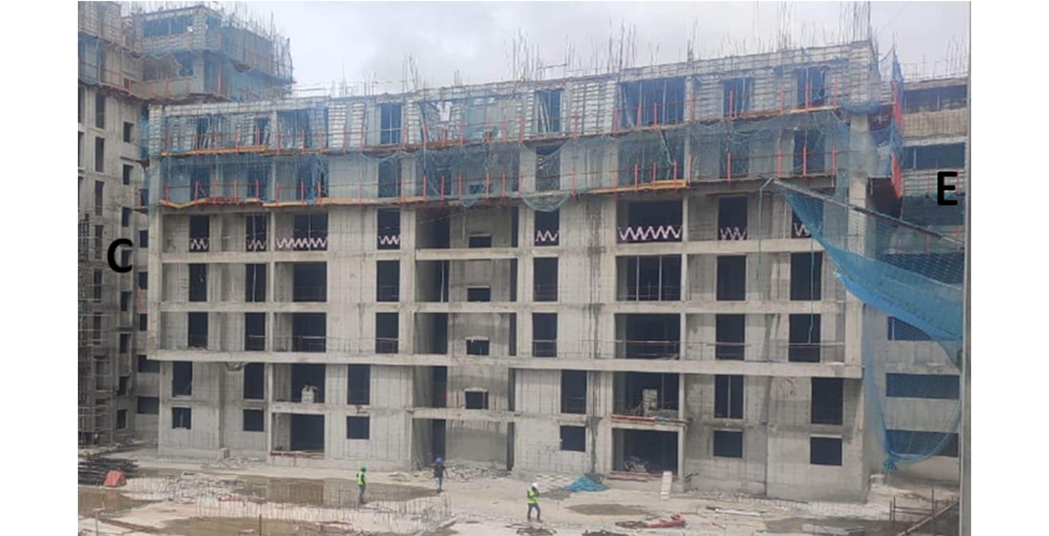 Jul 2020 - Serene: Low rise between C & E Towers—7th Floor slab work under progress.