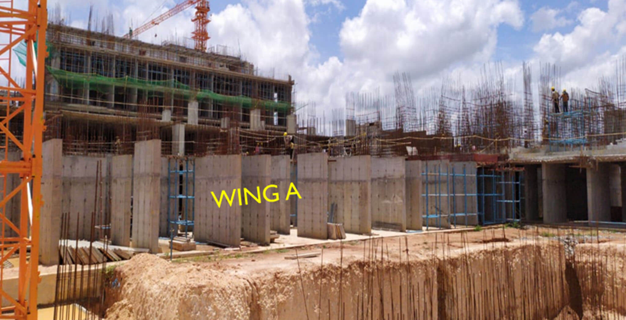 Aug 2020 - Helio Block: Wing A—Basement floor work-in-progress