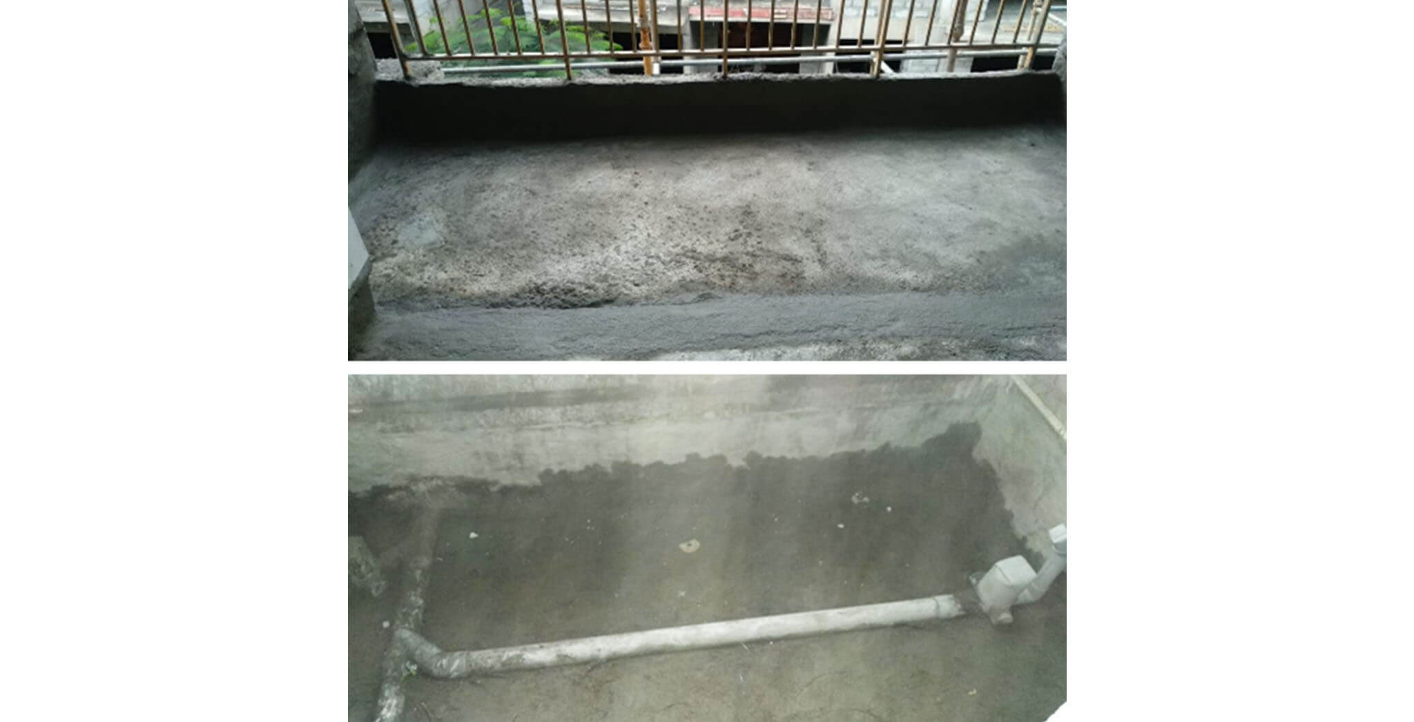 Aug 2020 - K Block: 4th floor Balcony and utility waterproofing work-in-progress; At all floors, Utility concealed piping work-in-progress.